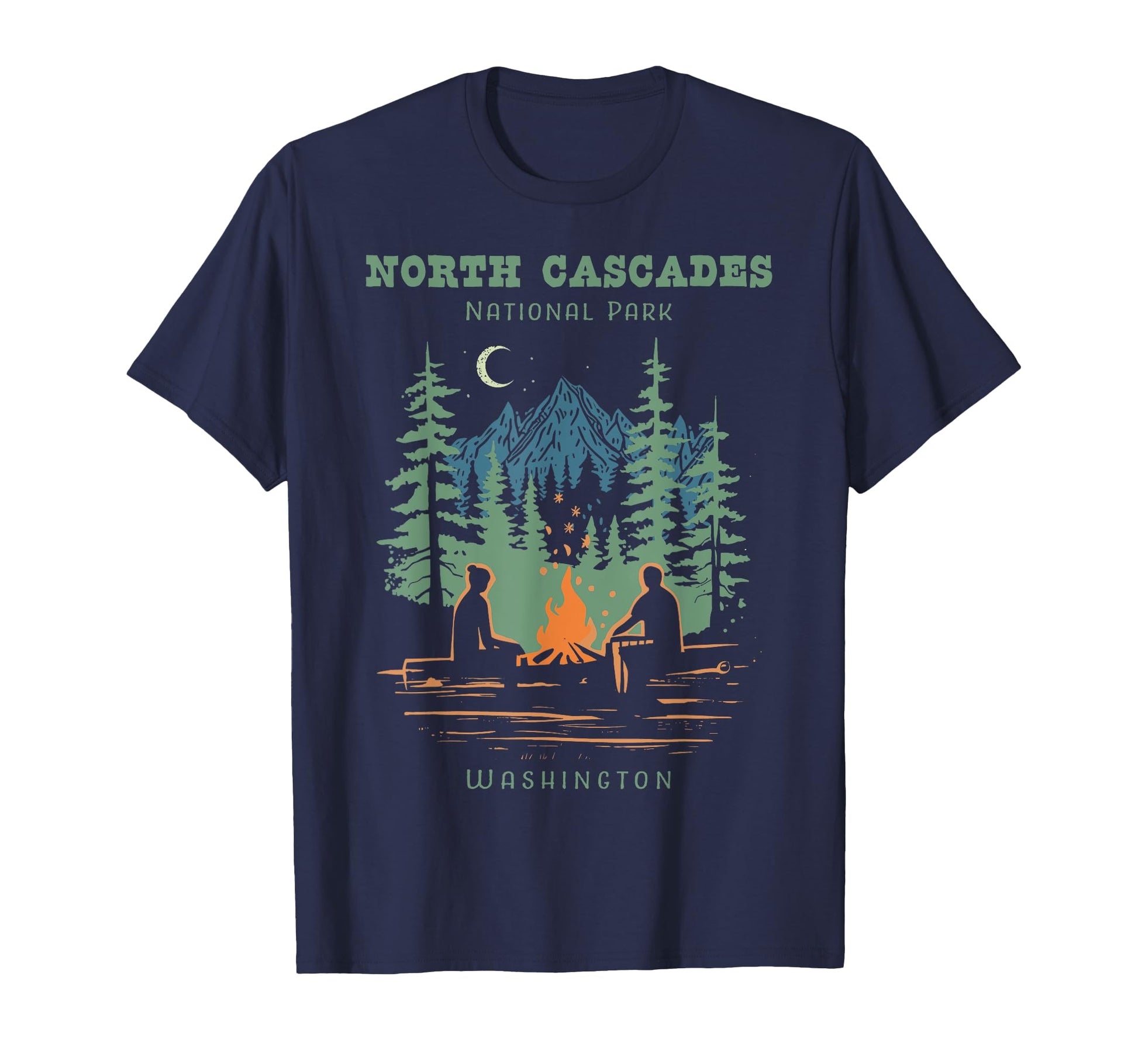 North Cascades National Park Washington T-Shirt - Fun Novelty Design Unisex - T-Shirt, Sweatshirt, Hoodie