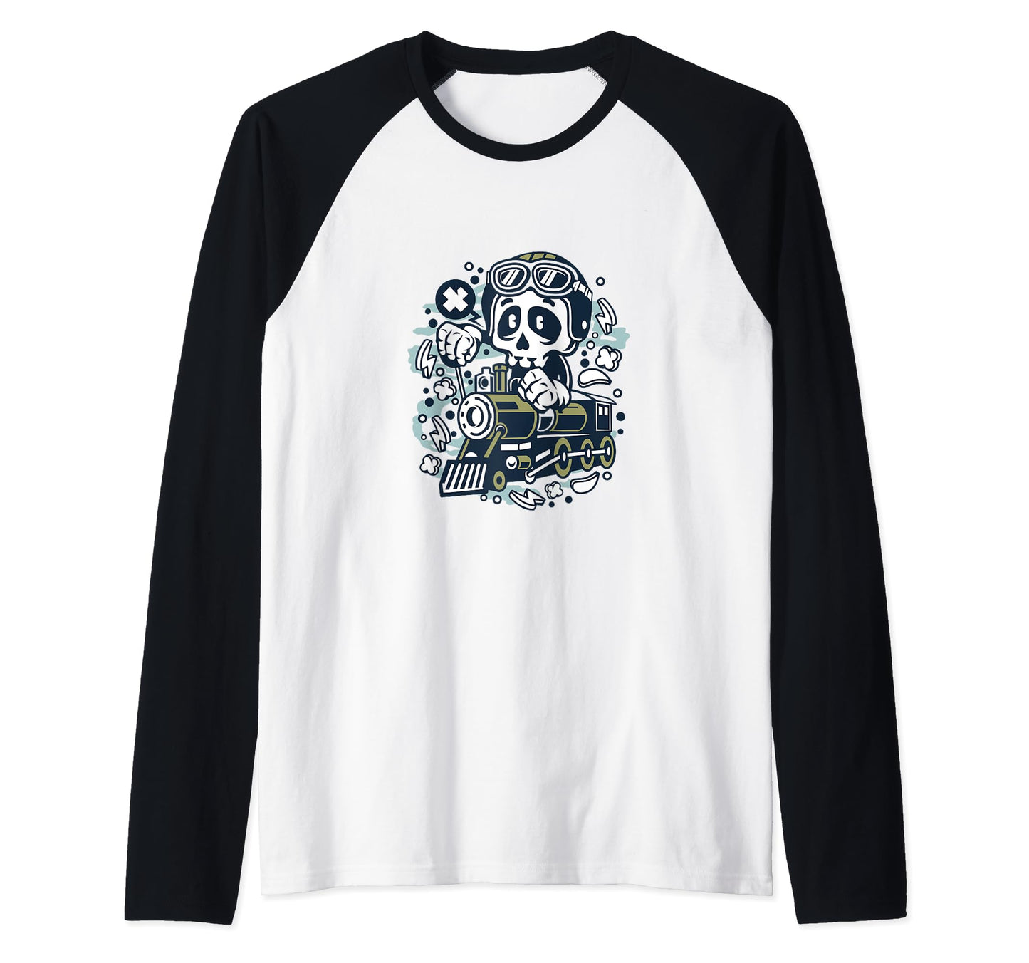 Skull Train Skeleton Engine T-Shirt - Aesthetic Graphic Men Women - T-Shirt, Sweatshirt, Hoodie