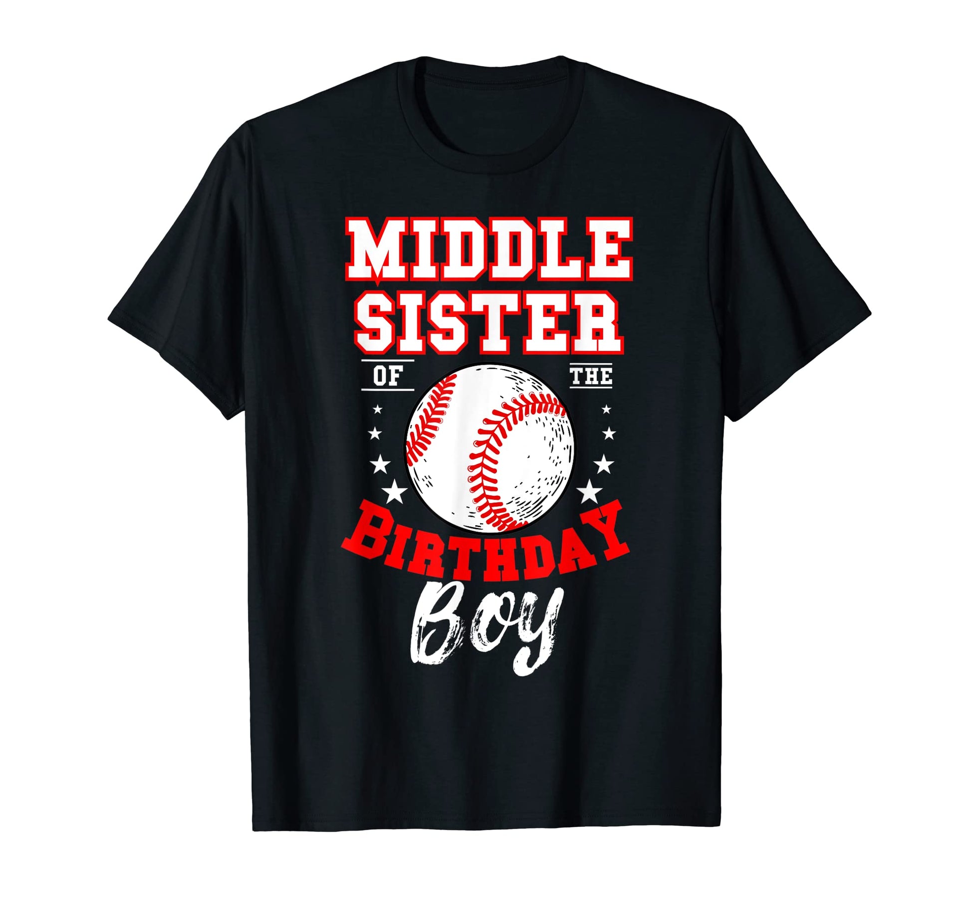 Middle Sister Birthday Baseball T-Shirt - Aesthetic Graphic Men Women - T-Shirt, Sweatshirt, Hoodie