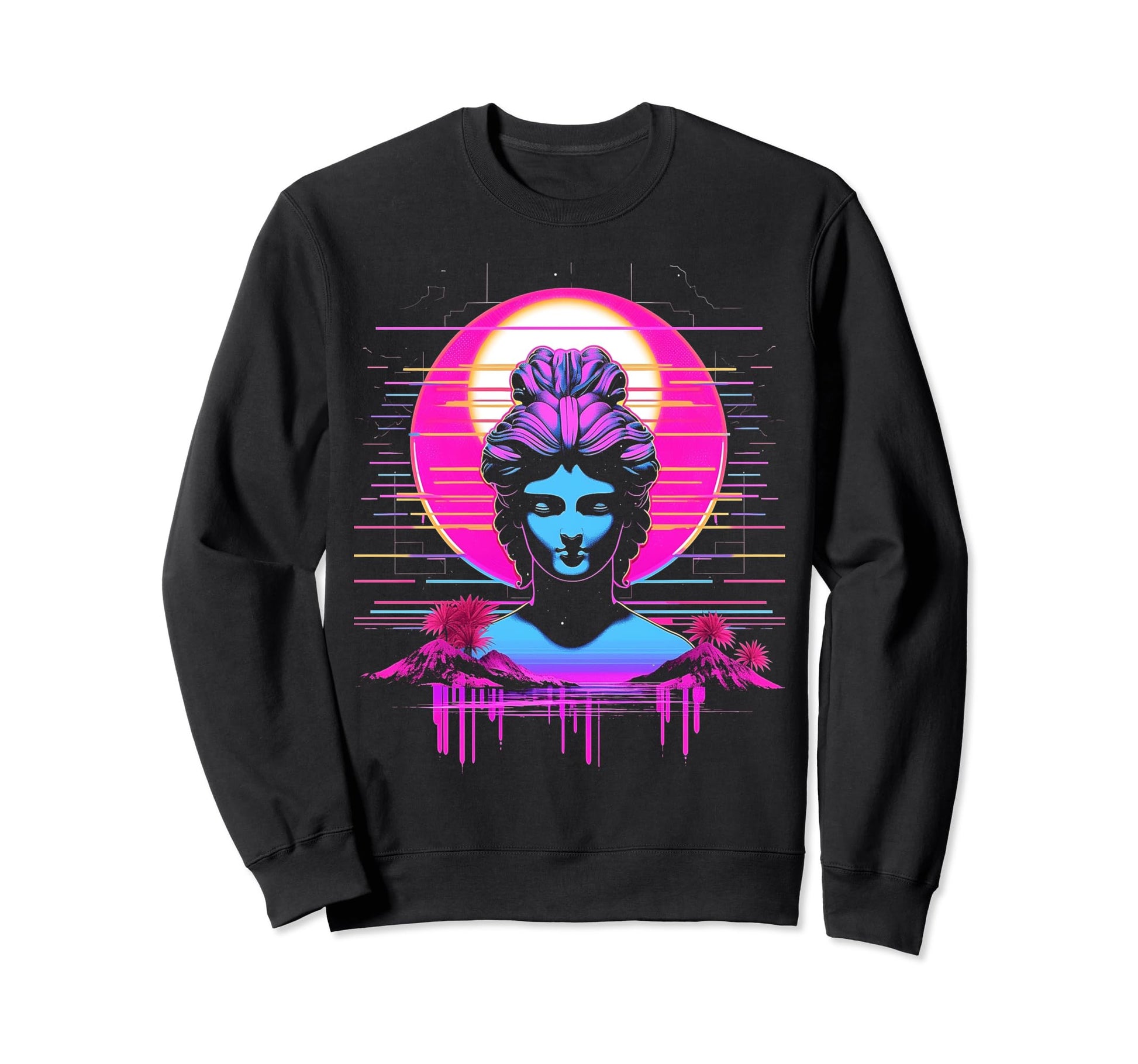 Vaporwave Geisha 80S Synthwave 35 Sweatshirt - Casual Everyday Wear Unisex - T-Shirt, Sweatshirt, Hoodie