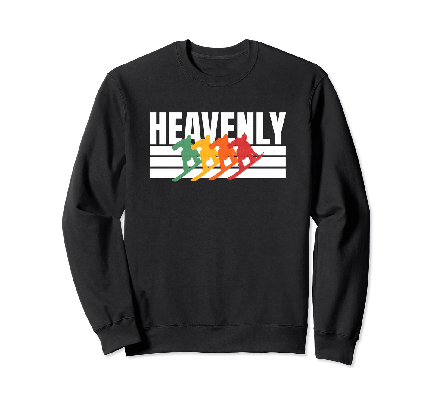 Snowboarders Heavenly Stripes Sweatshirt - Fun Novelty Design Unisex - T-Shirt, Sweatshirt, Hoodie