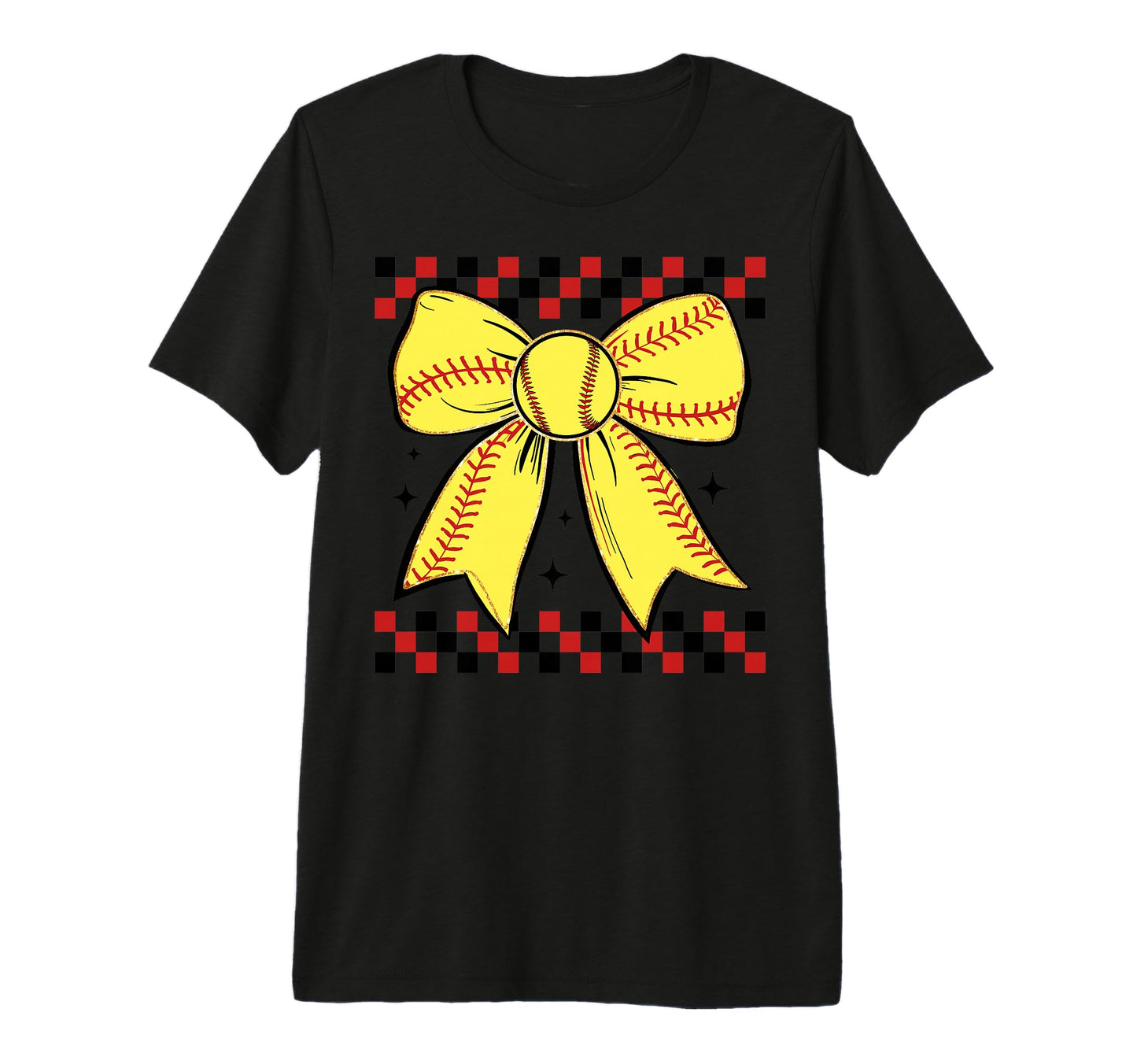Baseball Bow Ribbon Play Sports Gift T-Shirt - Streetwear Style Men Women - T-Shirt, Sweatshirt, Hoodie