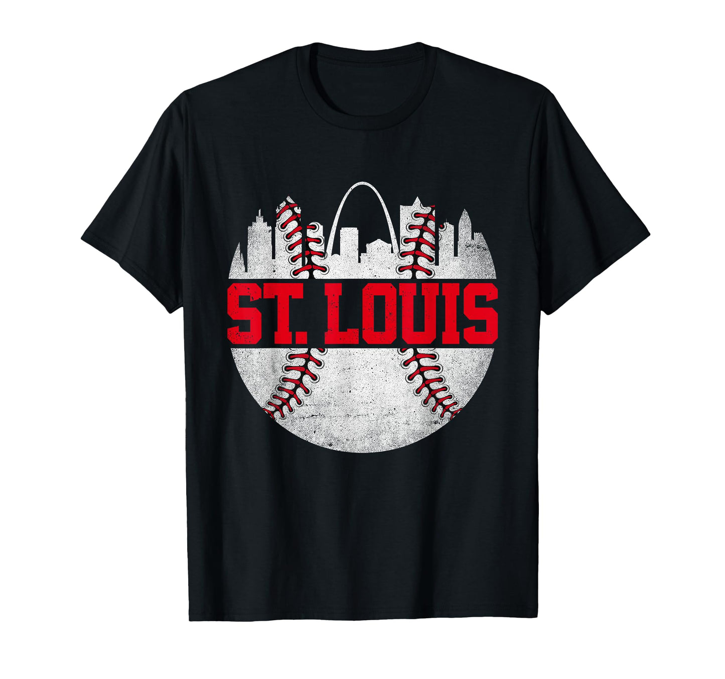 St Louis Baseball Cityscape T-Shirt - Fun Novelty Design Men Women - T-Shirt, Sweatshirt, Hoodie