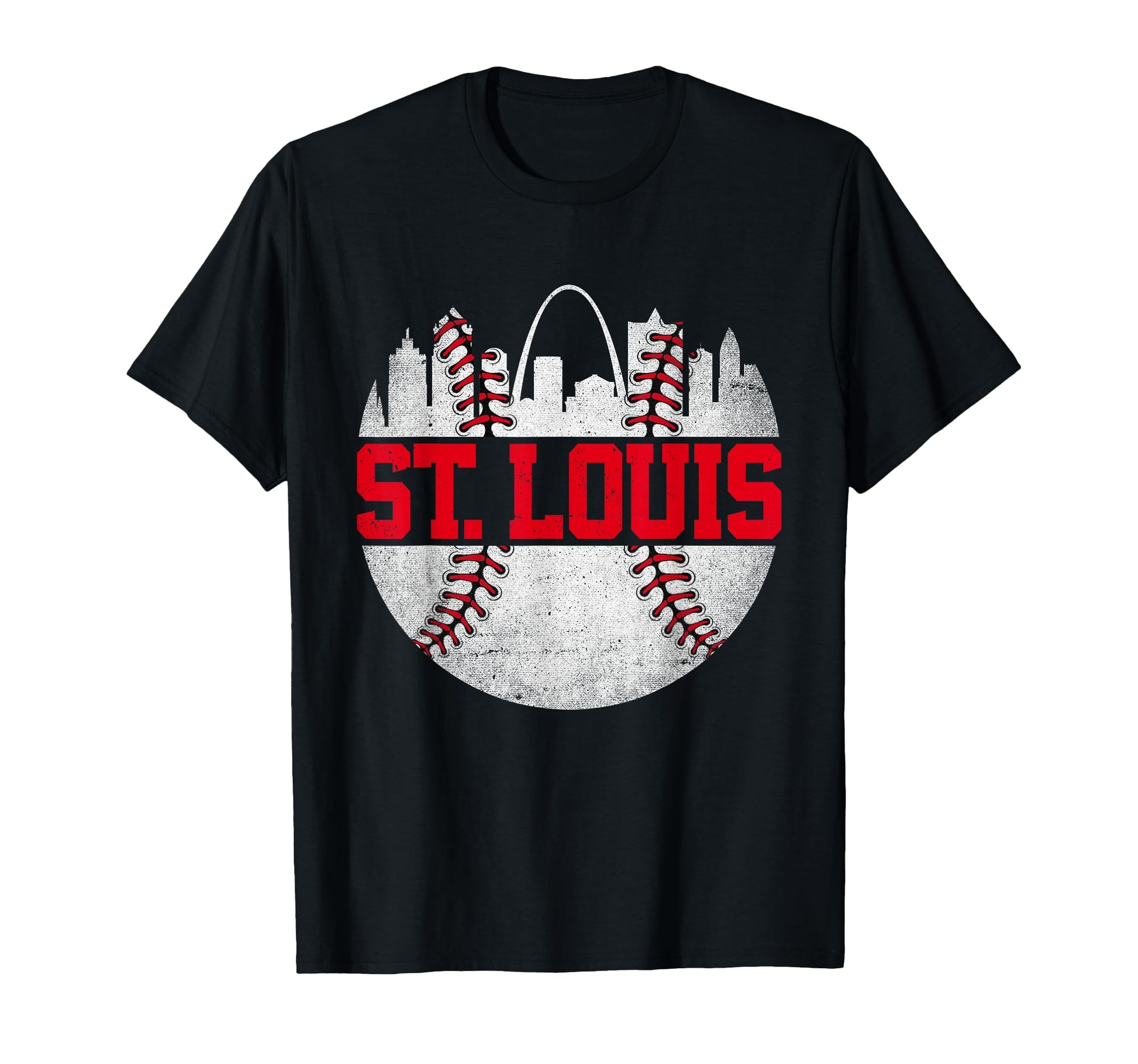 St Louis Baseball Cityscape T-Shirt - Fun Novelty Design Men Women - T-Shirt, Sweatshirt, Hoodie