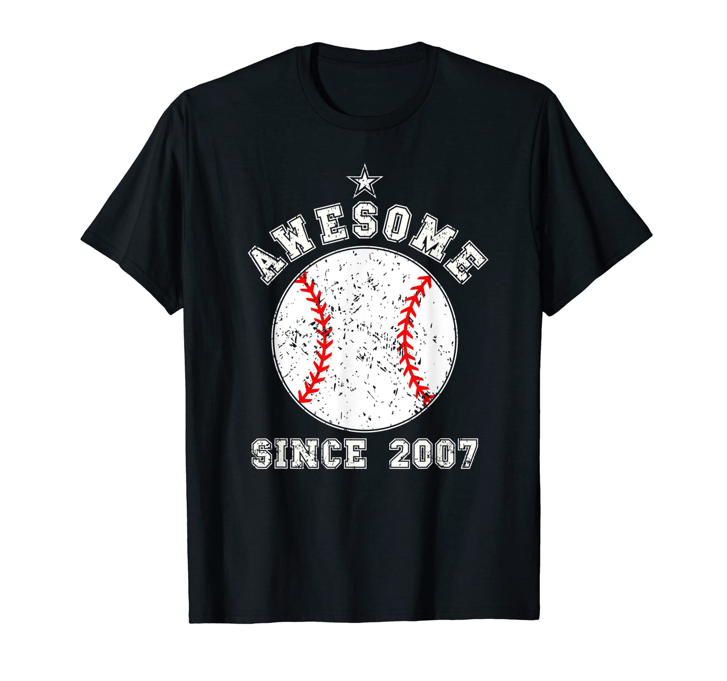 Awesome Since 2007 16 Year Old Baseball T-Shirt - Novelty Apparel Unisex - T-Shirt, Sweatshirt, Hoodie