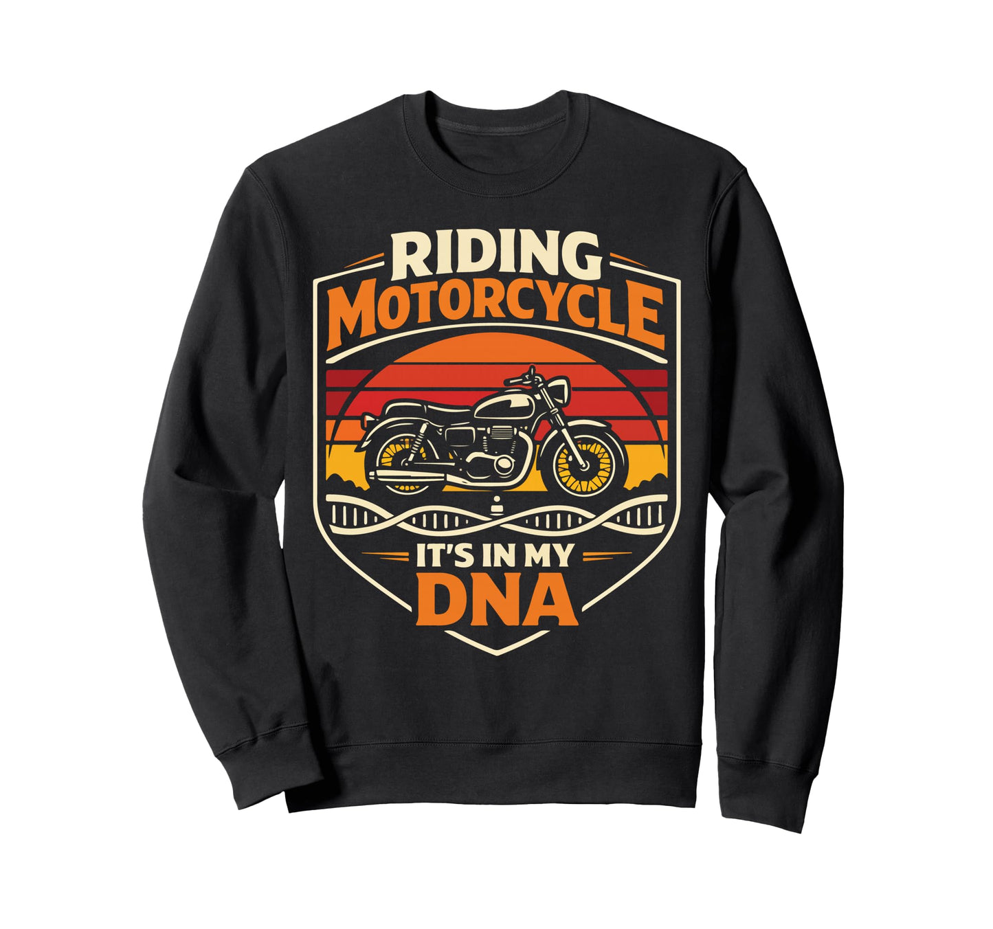 Motorcycle Biker Riding Motorcycle Sweatshirt - Streetwear Style for Adults - T-Shirt, Sweatshirt, Hoodie