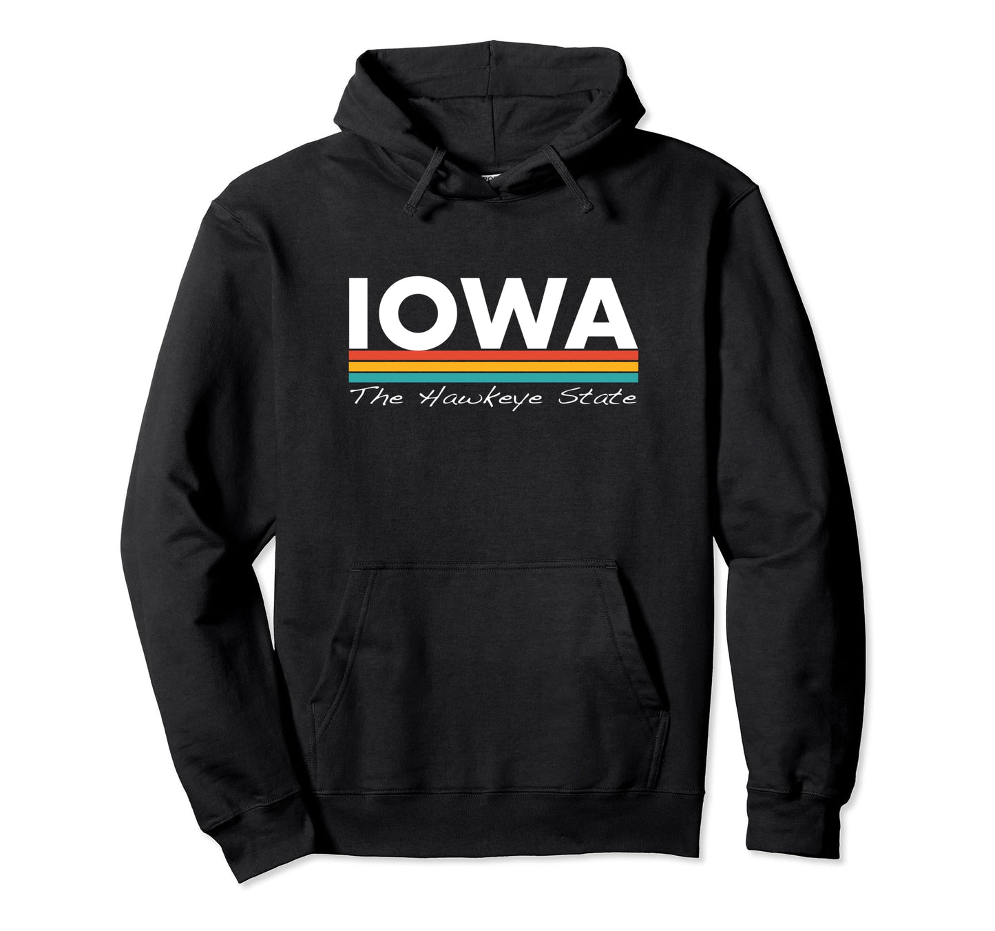 Iowa Hawkeye State Stripes Hoodie - Novelty Apparel Unisex - T-Shirt, Sweatshirt, Hoodie