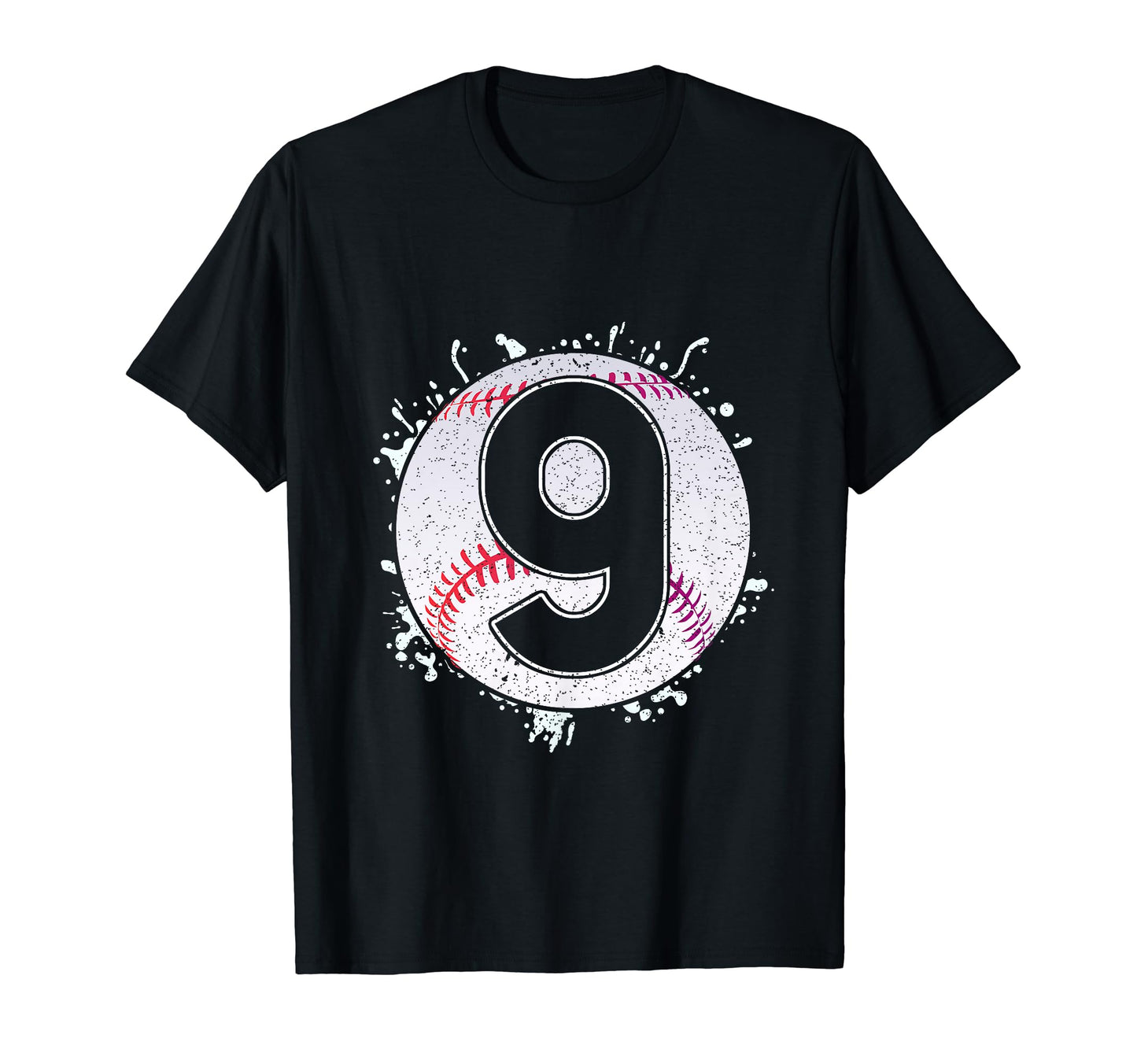 Baseball Birthday 9Th Birthday Party T-Shirt - Minimalist Print for Adults - T-Shirt, Sweatshirt, Hoodie