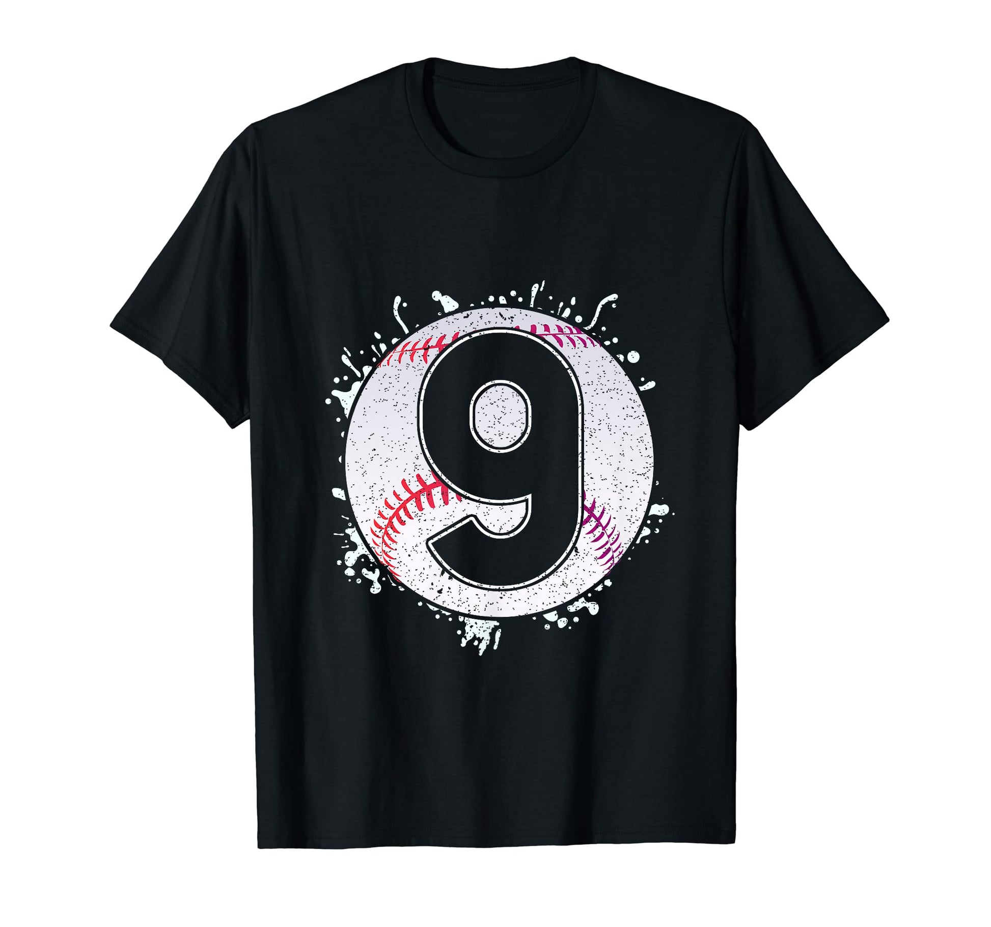 Baseball Birthday 9Th Birthday Party T-Shirt - Minimalist Print for Adults - T-Shirt, Sweatshirt, Hoodie