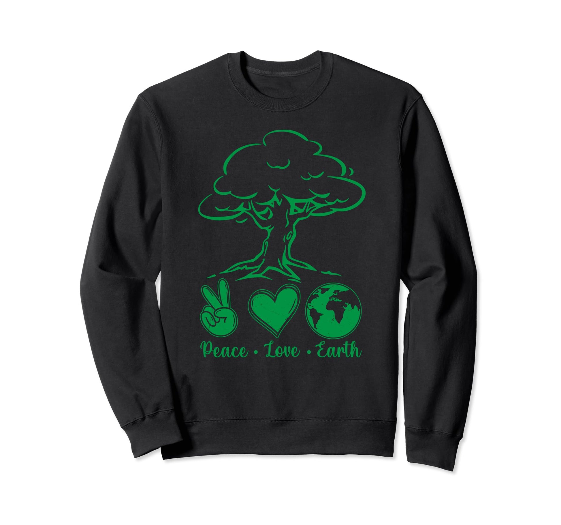 Love And Peace Earth Day Ecology T-Shirt - Casual Everyday Wear for Adults - T-Shirt, Sweatshirt, Hoodie