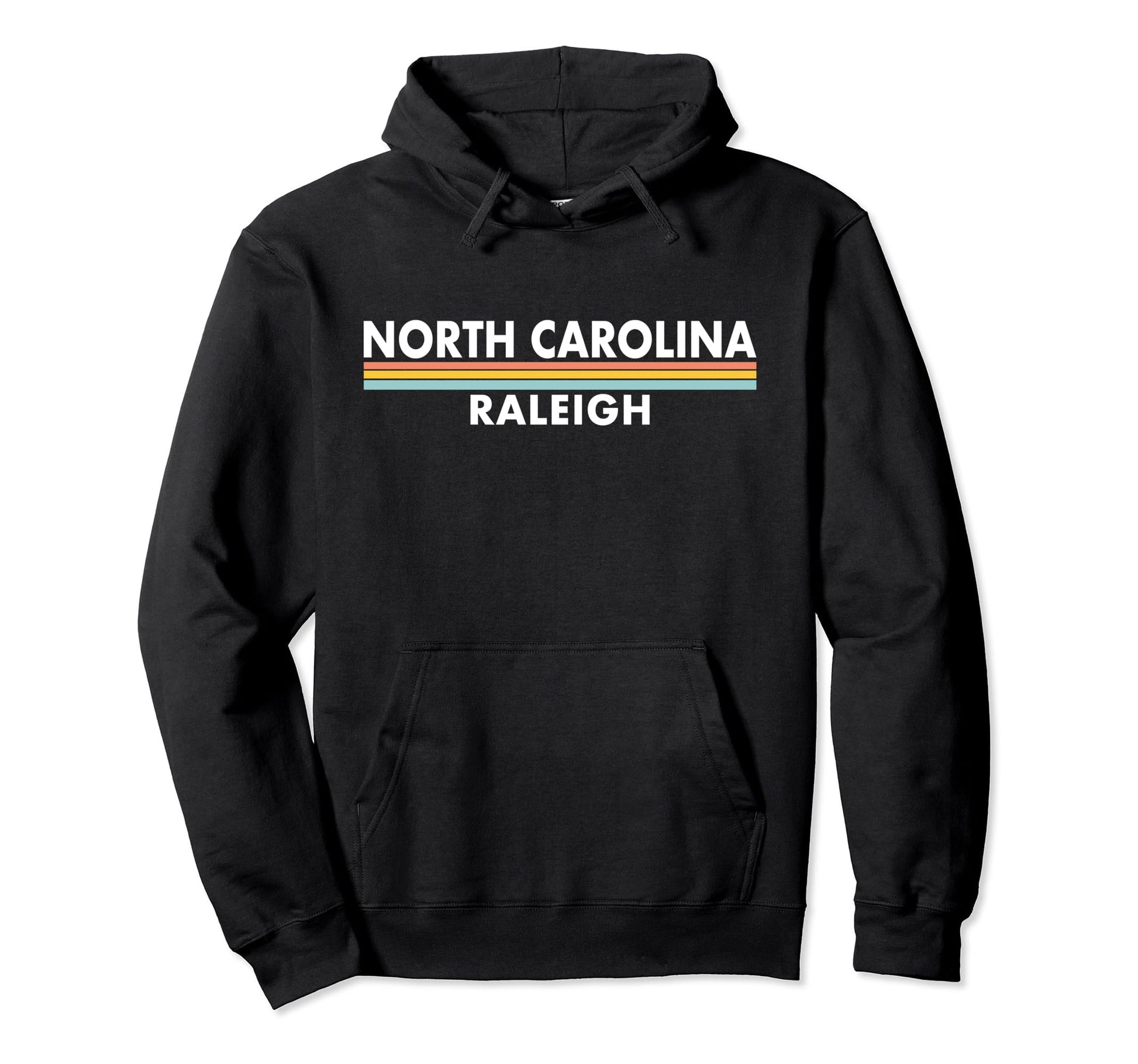 North Carolina Raleigh Stripes Hoodie - Trendy Graphic for Adults - T-Shirt, Sweatshirt, Hoodie