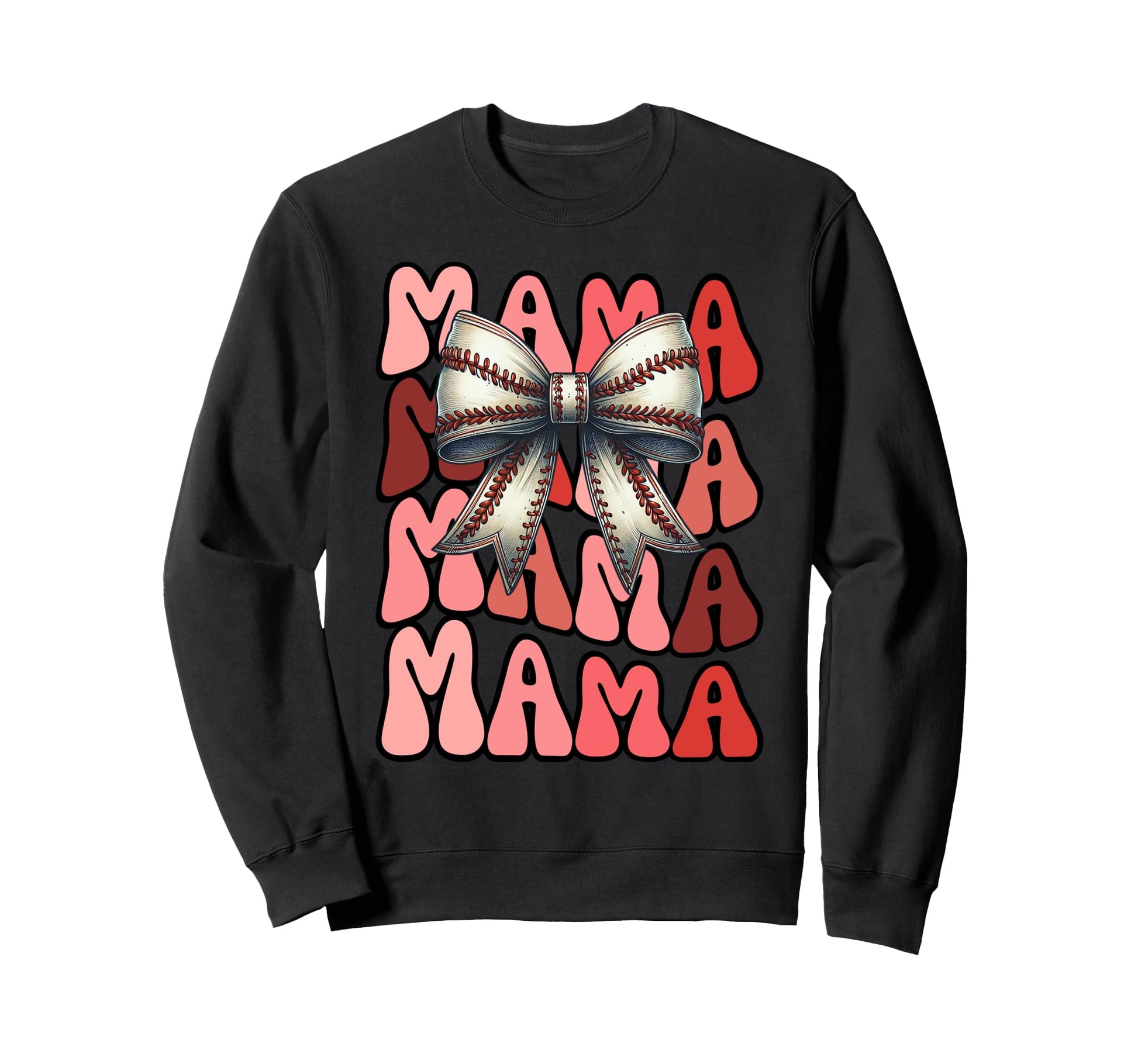 Groovy Mama Baseball Coquette Sweatshirt - Trendy Graphic for Adults - T-Shirt, Sweatshirt, Hoodie