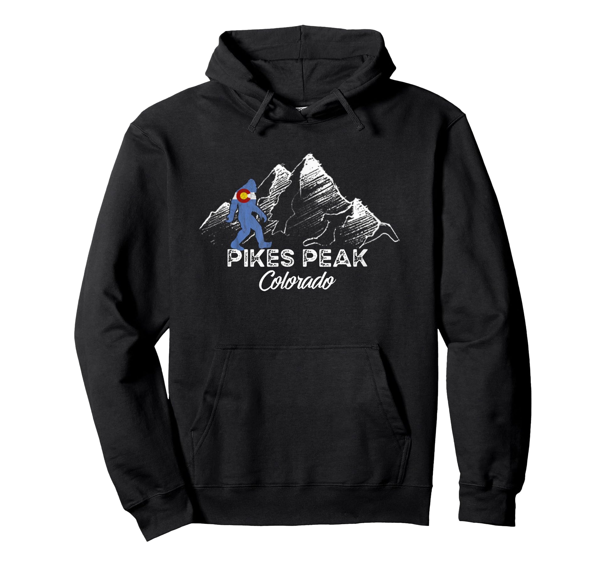 Pikes Peak Colorado National Park Hoodie - Fun Novelty Design for Adults - T-Shirt, Sweatshirt, Hoodie
