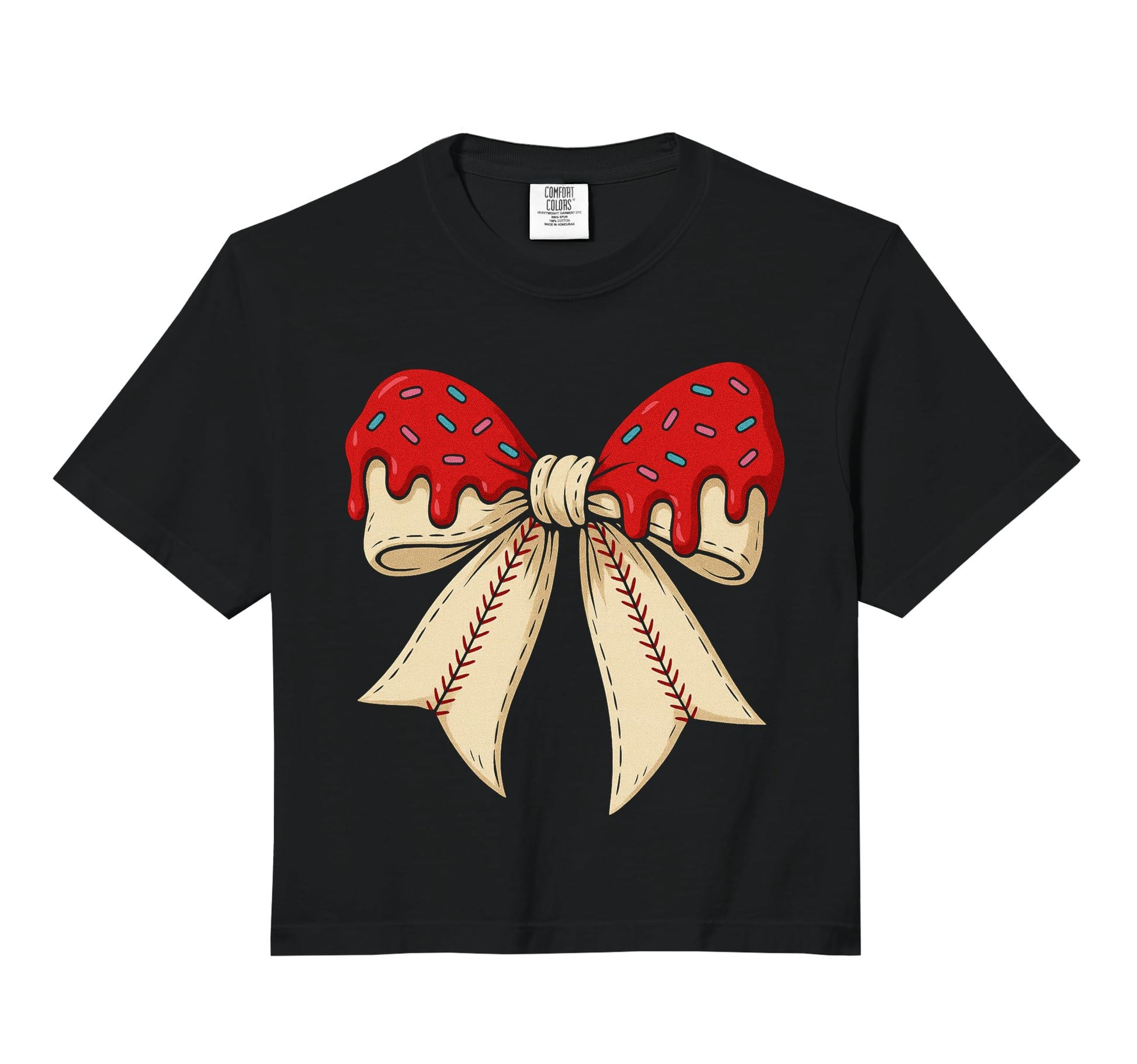 Baseball Bow Ice Cream Dripping T-Shirt - Custom Art Print for Adults - T-Shirt, Sweatshirt, Hoodie