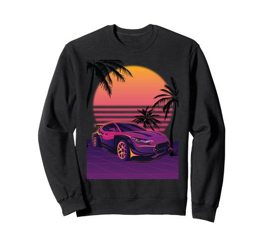 Aesthetic Synthwave Retrowave Sweatshirt - Novelty Apparel for Adults - T-Shirt, Sweatshirt, Hoodie