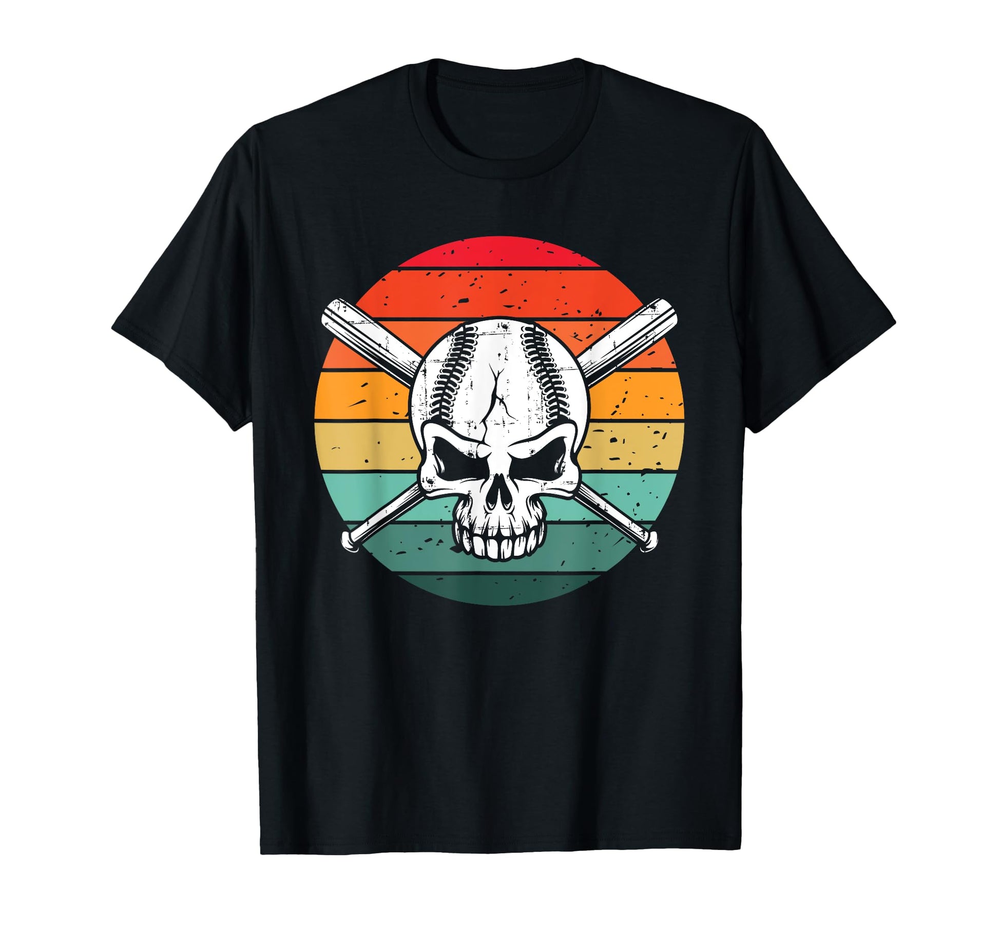 Pirate Baseball Skull Halloween T-Shirt - Graphic Print for Adults - T-Shirt, Sweatshirt, Hoodie