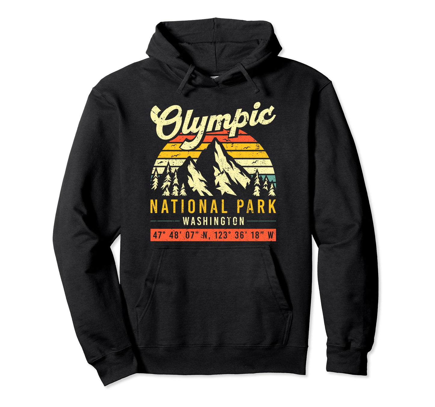 Olympic Washington National Park Hoodie - Unique Graphic Unisex - T-Shirt, Sweatshirt, Hoodie
