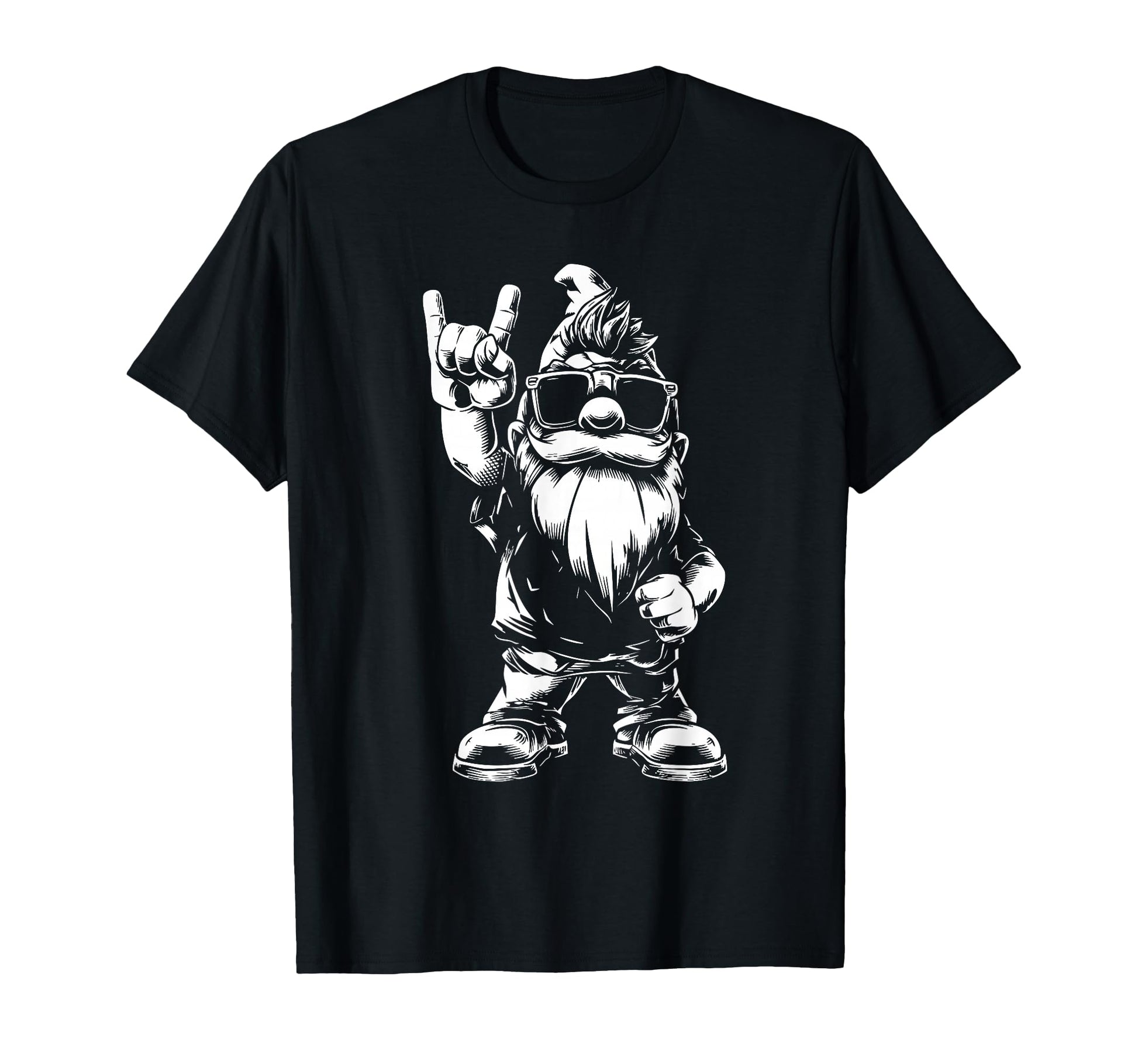 Heavy Metal Garden Gnome Rock T-Shirt - Fun Novelty Design Men Women - T-Shirt, Sweatshirt, Hoodie