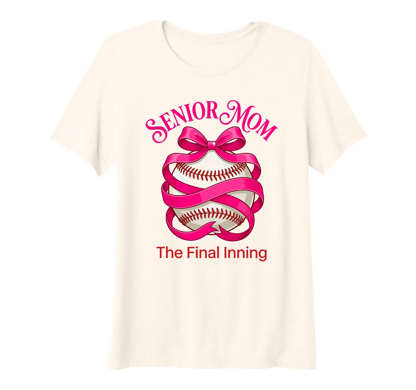Womens Baseball Senior Mom 2026 T-Shirt - Fun Novelty Design for Adults - T-Shirt, Sweatshirt, Hoodie