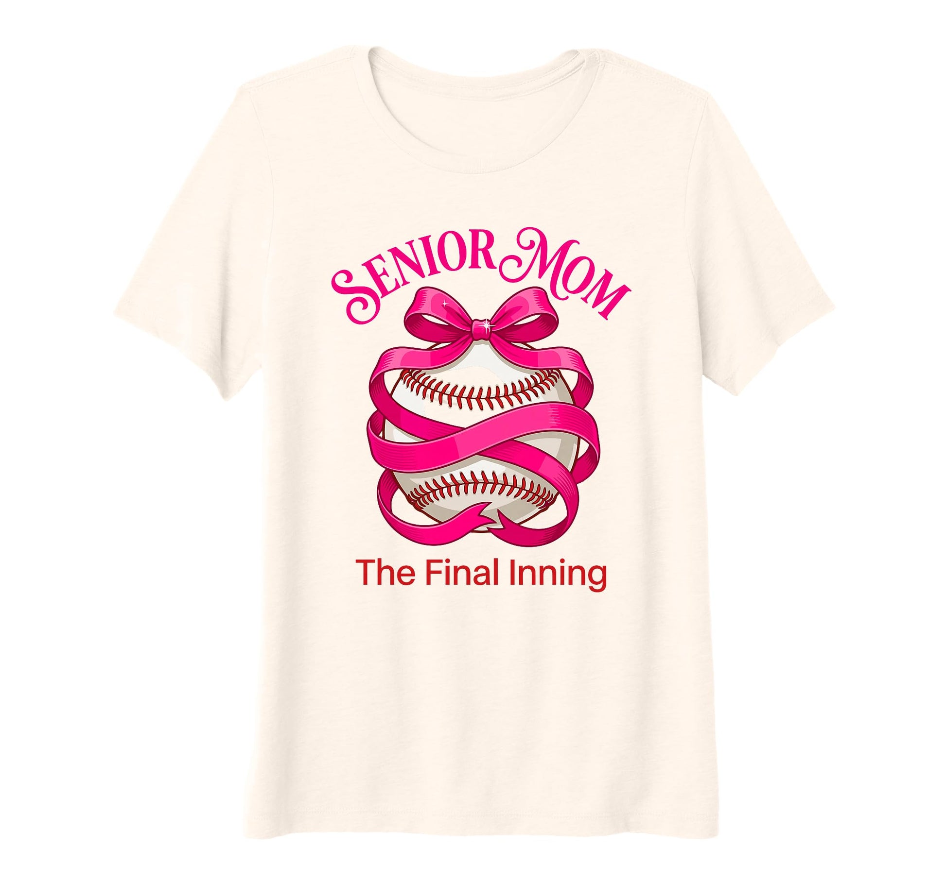 Womens Baseball Senior Mom 2026 T-Shirt - Fun Novelty Design for Adults - T-Shirt, Sweatshirt, Hoodie