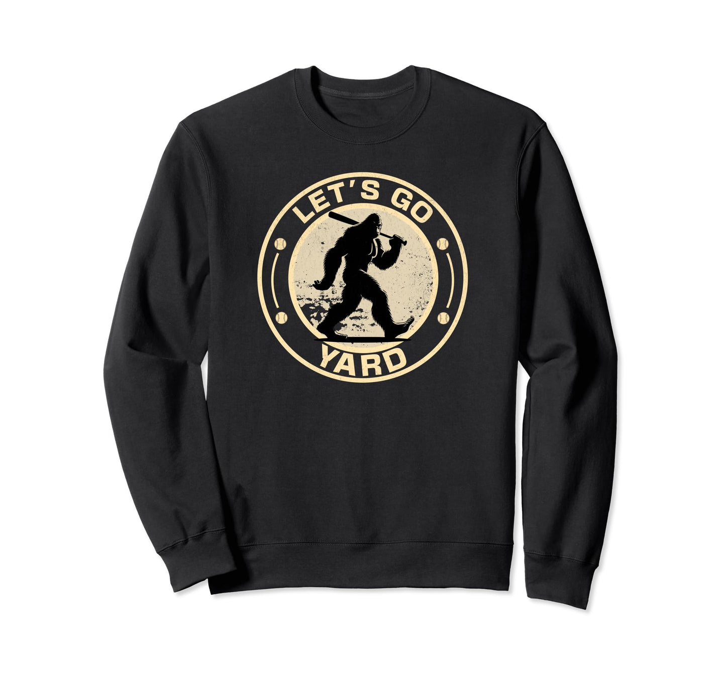 Funny Bigfoot Baseball Go Yard Homerun Sweatshirt - Novelty Apparel Unisex - T-Shirt, Sweatshirt, Hoodie