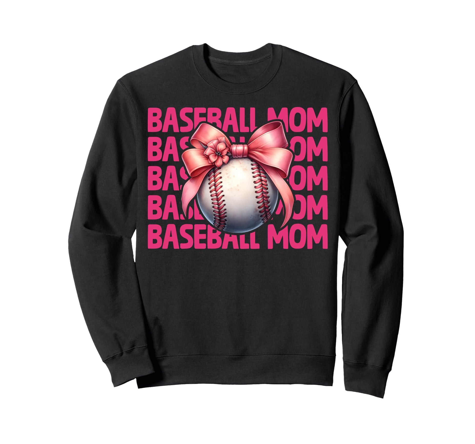 Baseball Mom Baseball Mama Mothers Sweatshirt - Graphic Print for Adults - T-Shirt, Sweatshirt, Hoodie