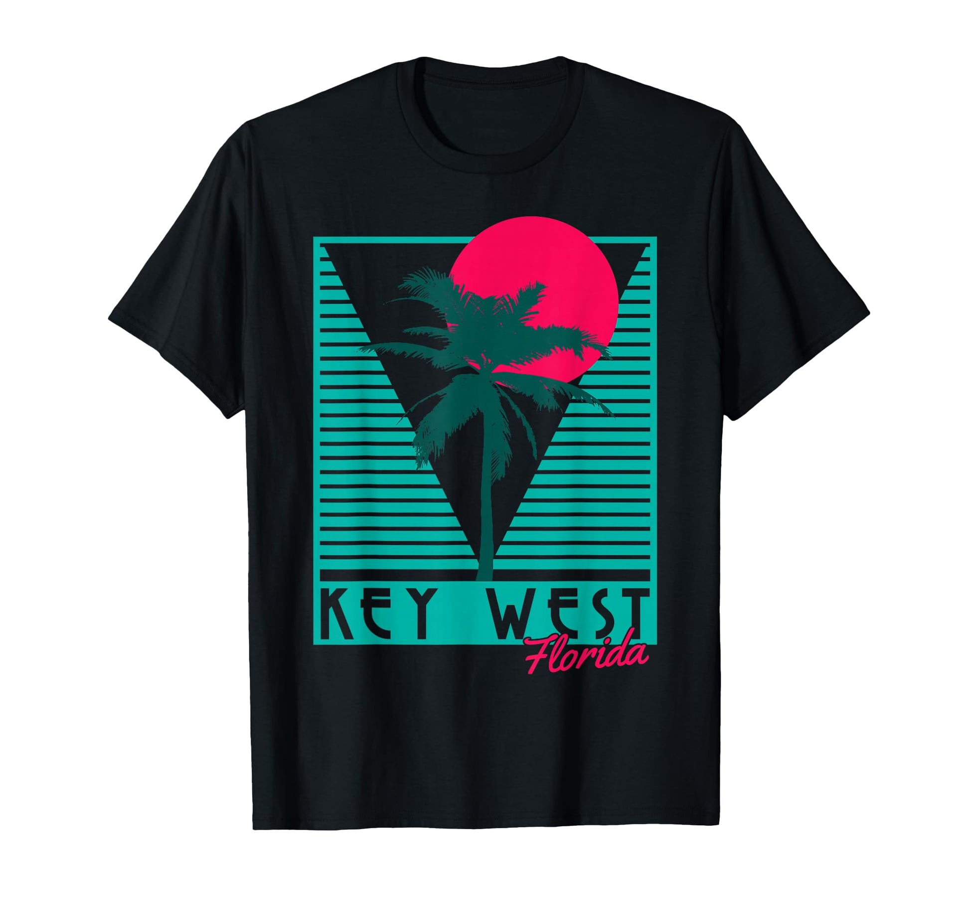 Key West Florida Fl Palm Trees Surf T-Shirt - Aesthetic Graphic Unisex - T-Shirt, Sweatshirt, Hoodie