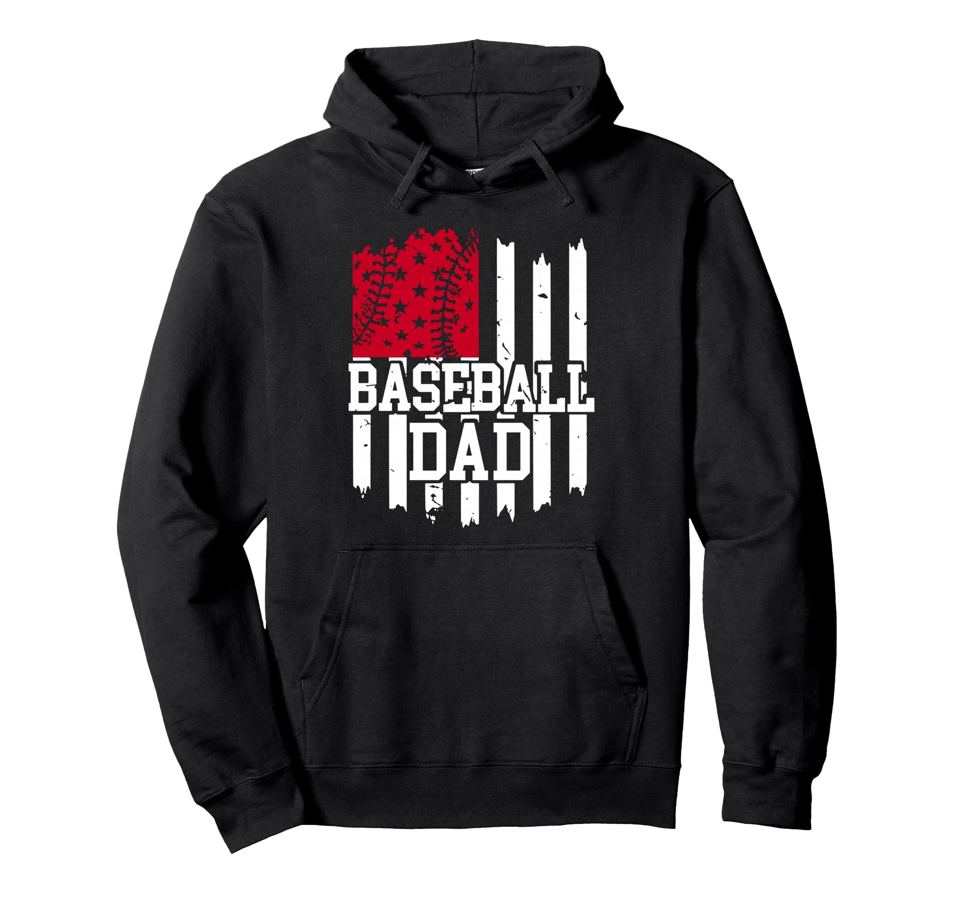Baseball Dad Patriotic Family Pride Love Hoodie - Novelty Apparel Men Women - T-Shirt, Sweatshirt, Hoodie