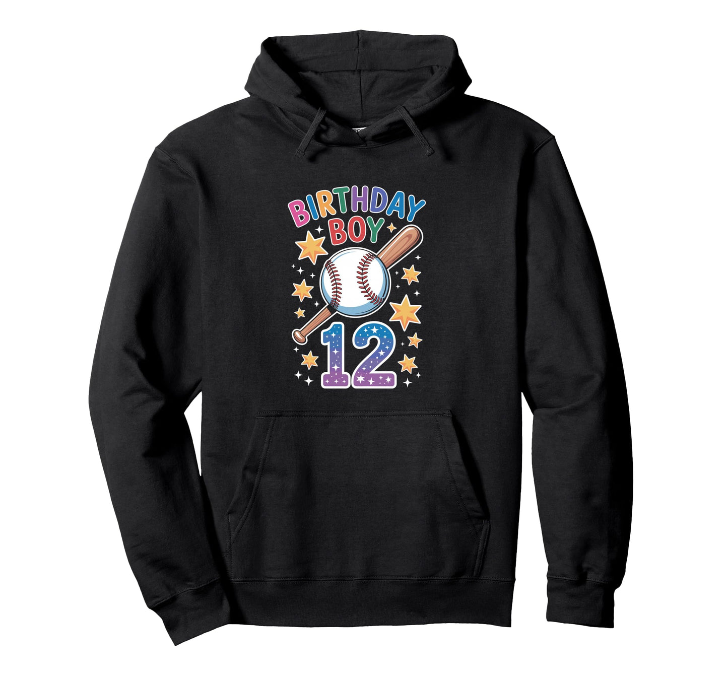 Birthday 12Th Birthday Baseball Hoodie - Casual Everyday Wear for Adults - T-Shirt, Sweatshirt, Hoodie