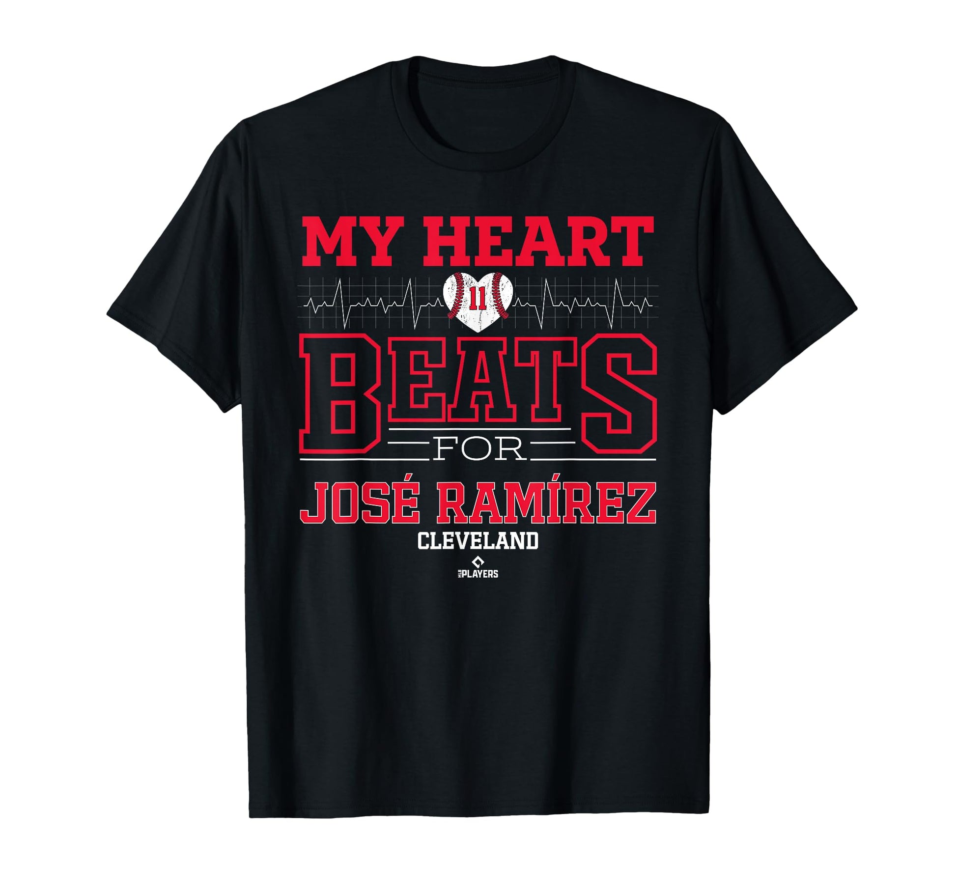 My Heart Beats Jos Ram Rez Cleveland T-Shirt - Trendy Graphic Unisex - T-Shirt, Sweatshirt, Hoodie