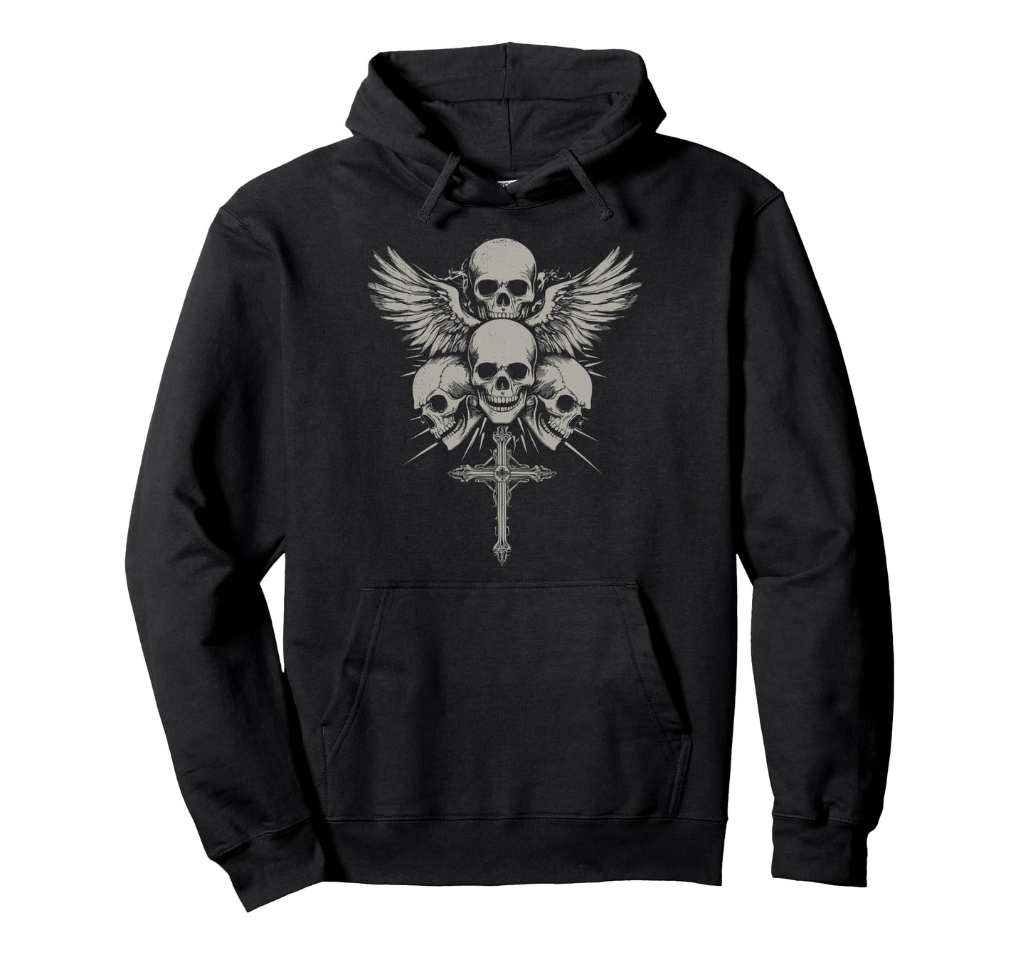 Skull Cross Y2K Grunge Aesthetic Alt Goth Hoodie - Streetwear Style Unisex - T-Shirt, Sweatshirt, Hoodie