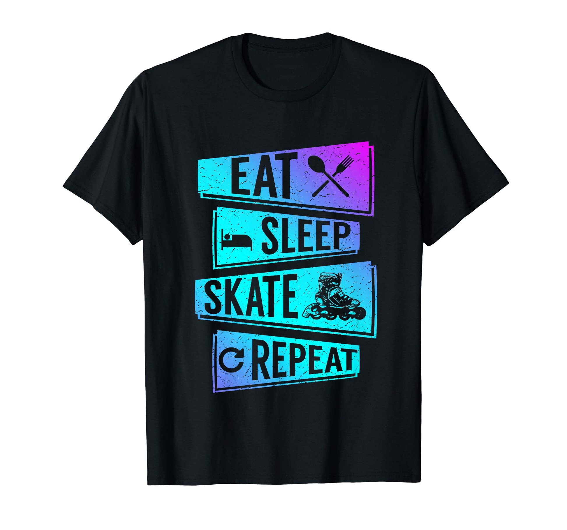 Roller Skating Funny Eat Sleep Skate T-Shirt - Streetwear Style Unisex - T-Shirt, Sweatshirt, Hoodie