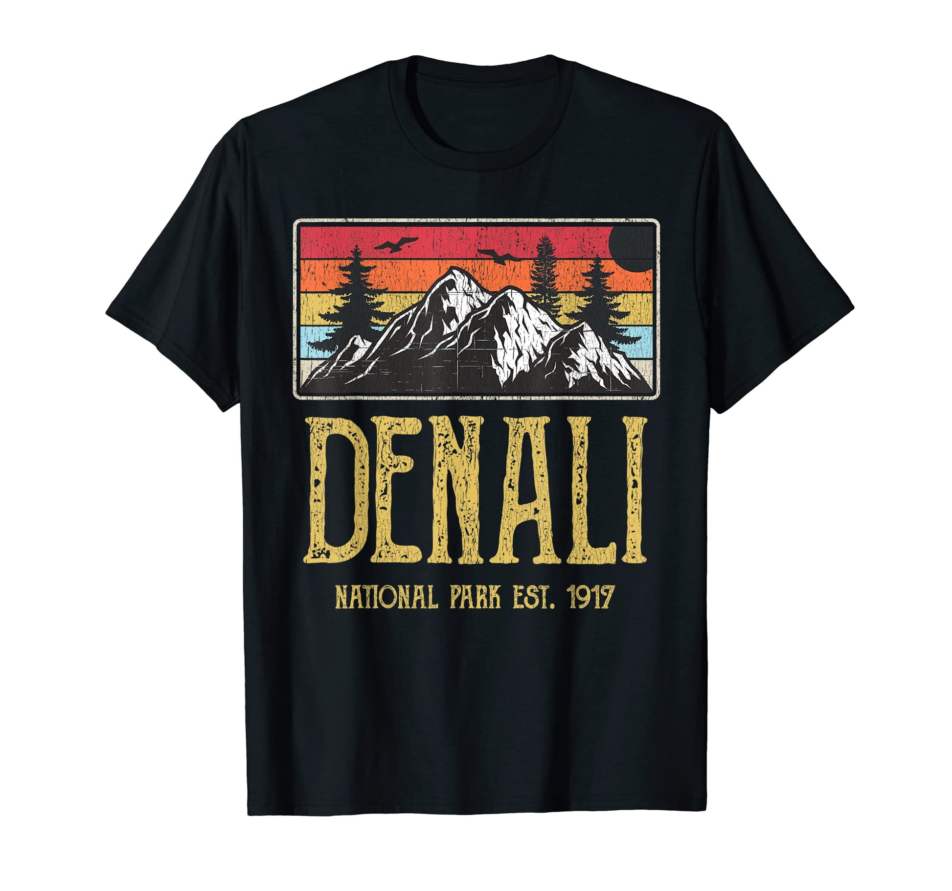Denali National Park Mountains Alaska T-Shirt - Unique Graphic Unisex - T-Shirt, Sweatshirt, Hoodie