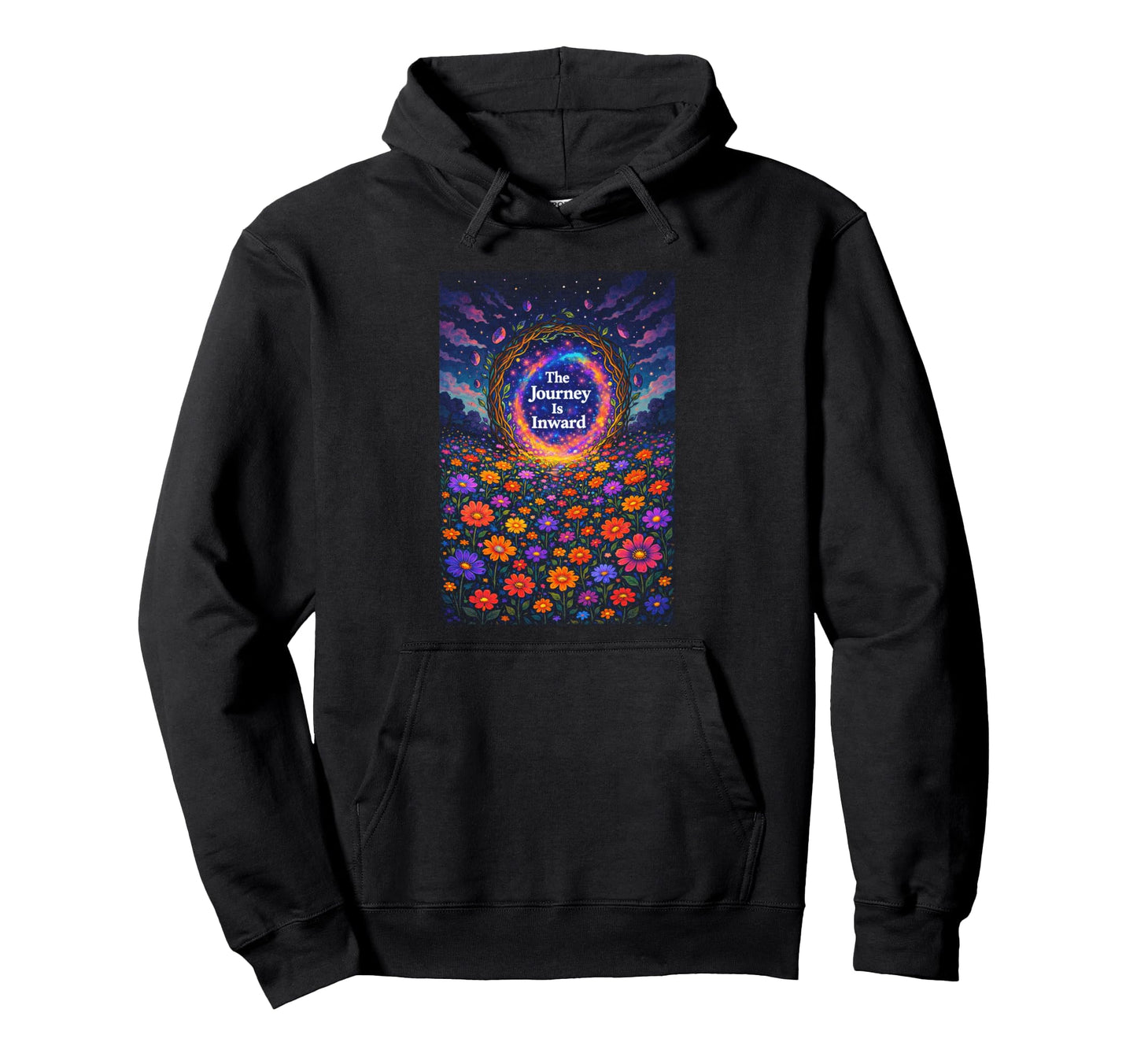 Psychedelic Journey Is Inward Trippy Hoodie - Novelty Apparel Unisex - T-Shirt, Sweatshirt, Hoodie