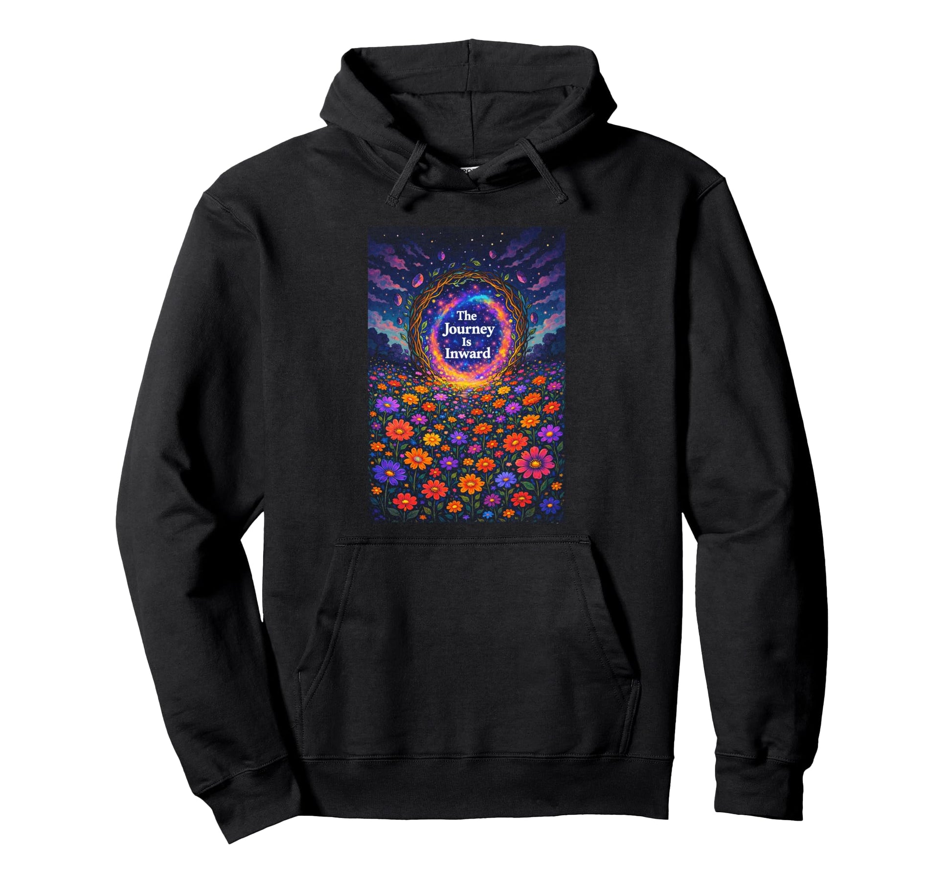 Psychedelic Journey Is Inward Trippy Hoodie - Novelty Apparel Unisex - T-Shirt, Sweatshirt, Hoodie