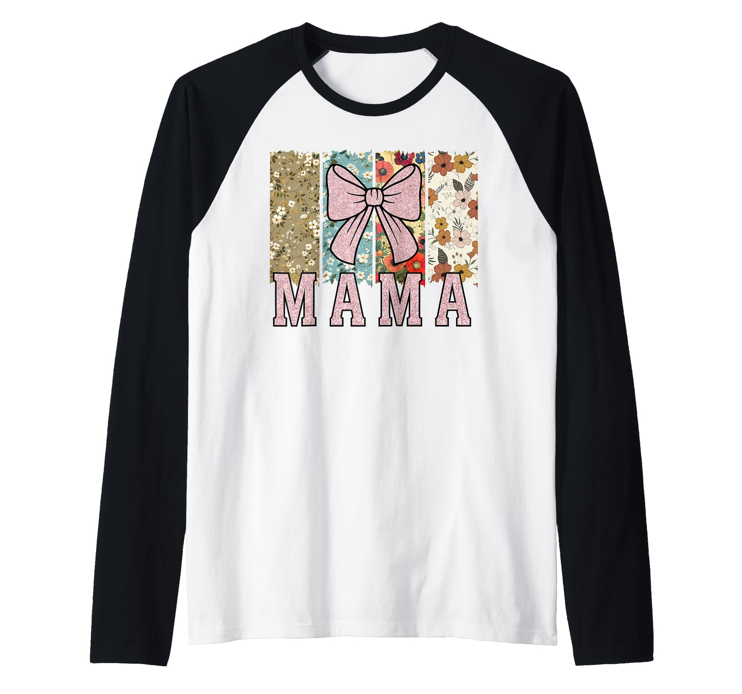 Mama Bow Mom Mother Mommy Gift Ribbon T-Shirt - Minimalist Print Men Women - T-Shirt, Sweatshirt, Hoodie