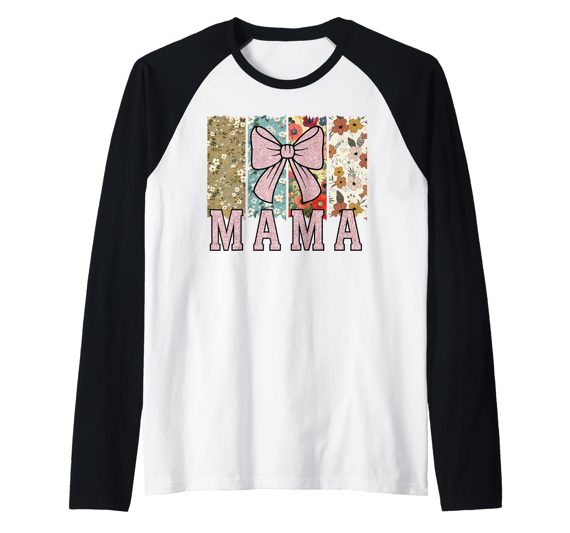Mama Bow Mom Mother Mommy Gift Ribbon T-Shirt - Minimalist Print Men Women - T-Shirt, Sweatshirt, Hoodie