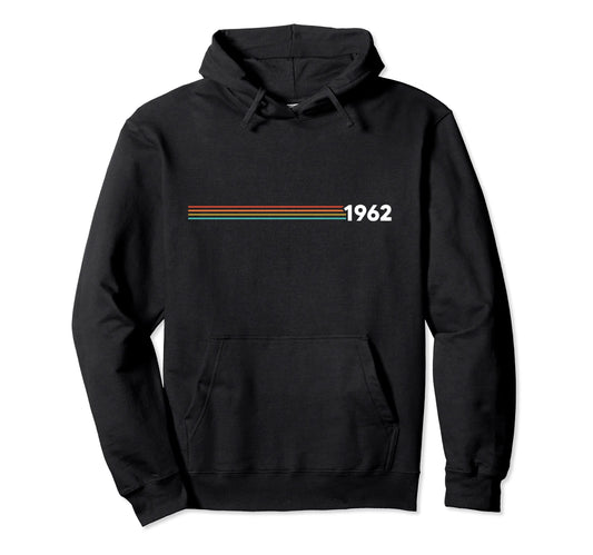 1962 Years Stripe 60S Birthday Hoodie - Trendy Graphic Men Women - T-Shirt, Sweatshirt, Hoodie