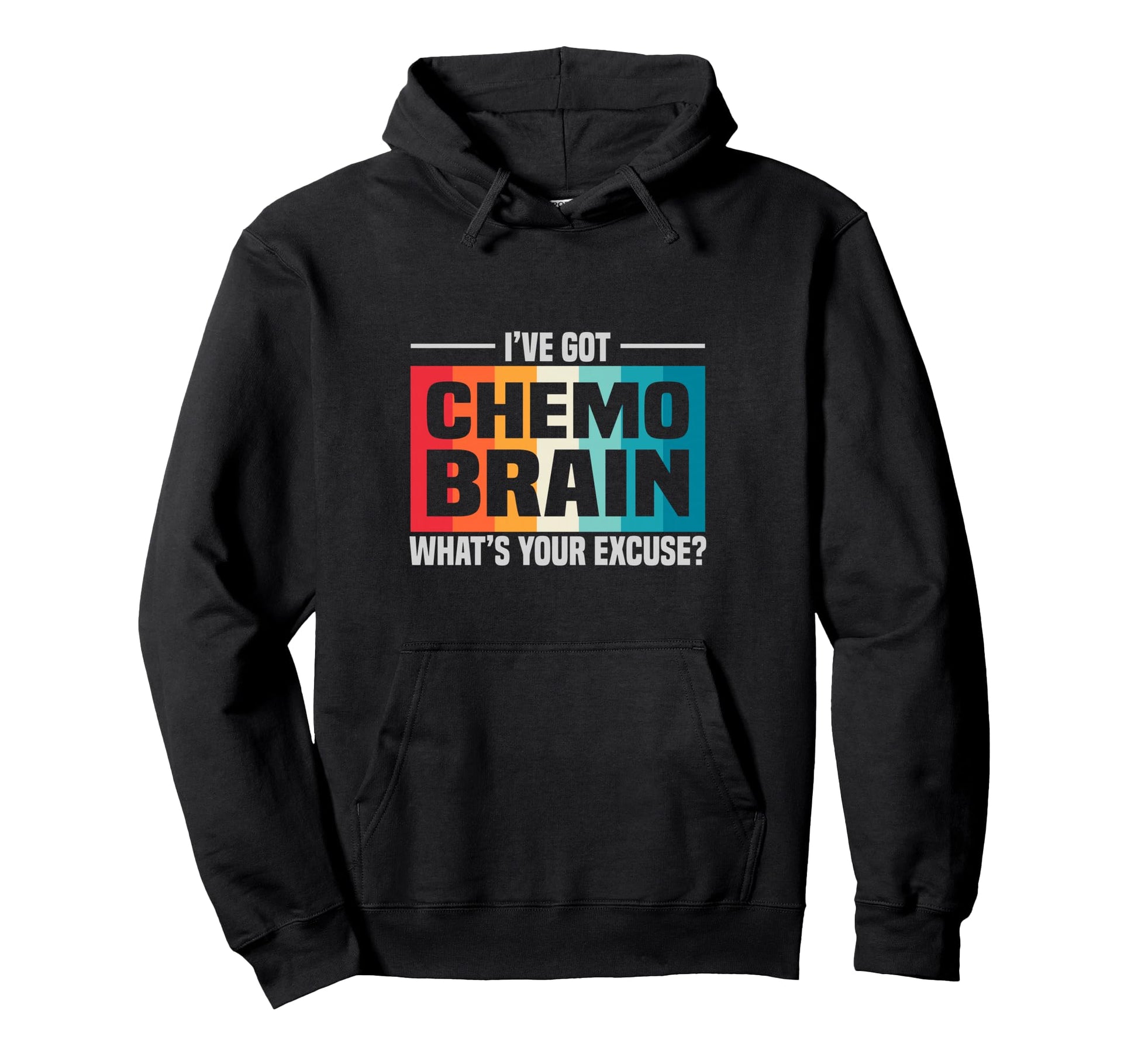 Chemo Brain Awareness Striped Hoodie - Custom Art Print Men Women - T-Shirt, Sweatshirt, Hoodie