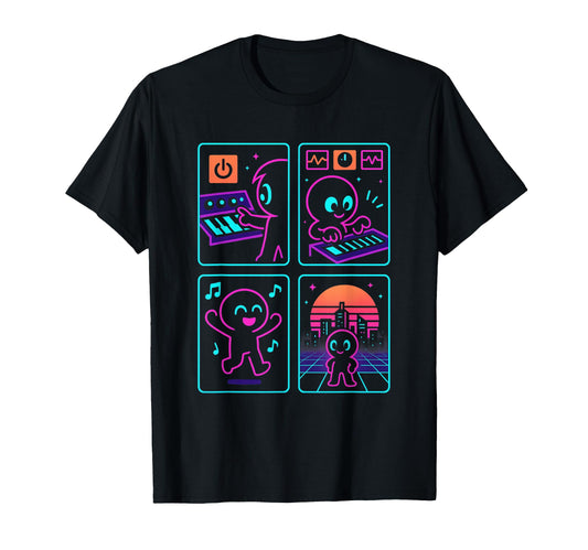 80S Synthwave T-Shirt - Novelty Apparel Men Women - T-Shirt, Sweatshirt, Hoodie