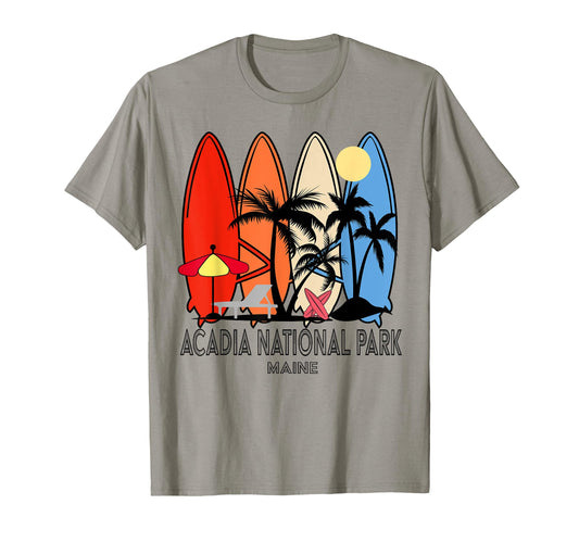 Acadia National Park Maine Surfer T-Shirt - Aesthetic Graphic for Adults - T-Shirt, Sweatshirt, Hoodie