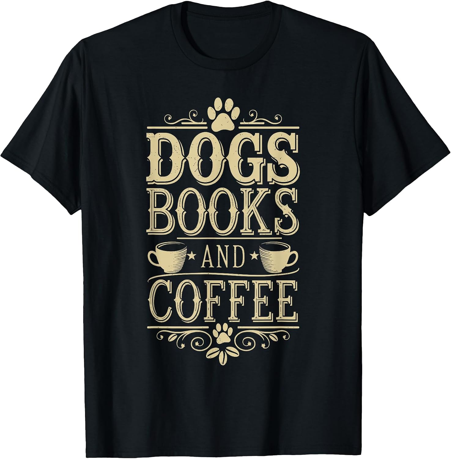 Dogs Books Coffee for Book Lover Shelter JM - Adult & Kids T-Shirts, Sweatshirts & Hoodies apparel design preview 1