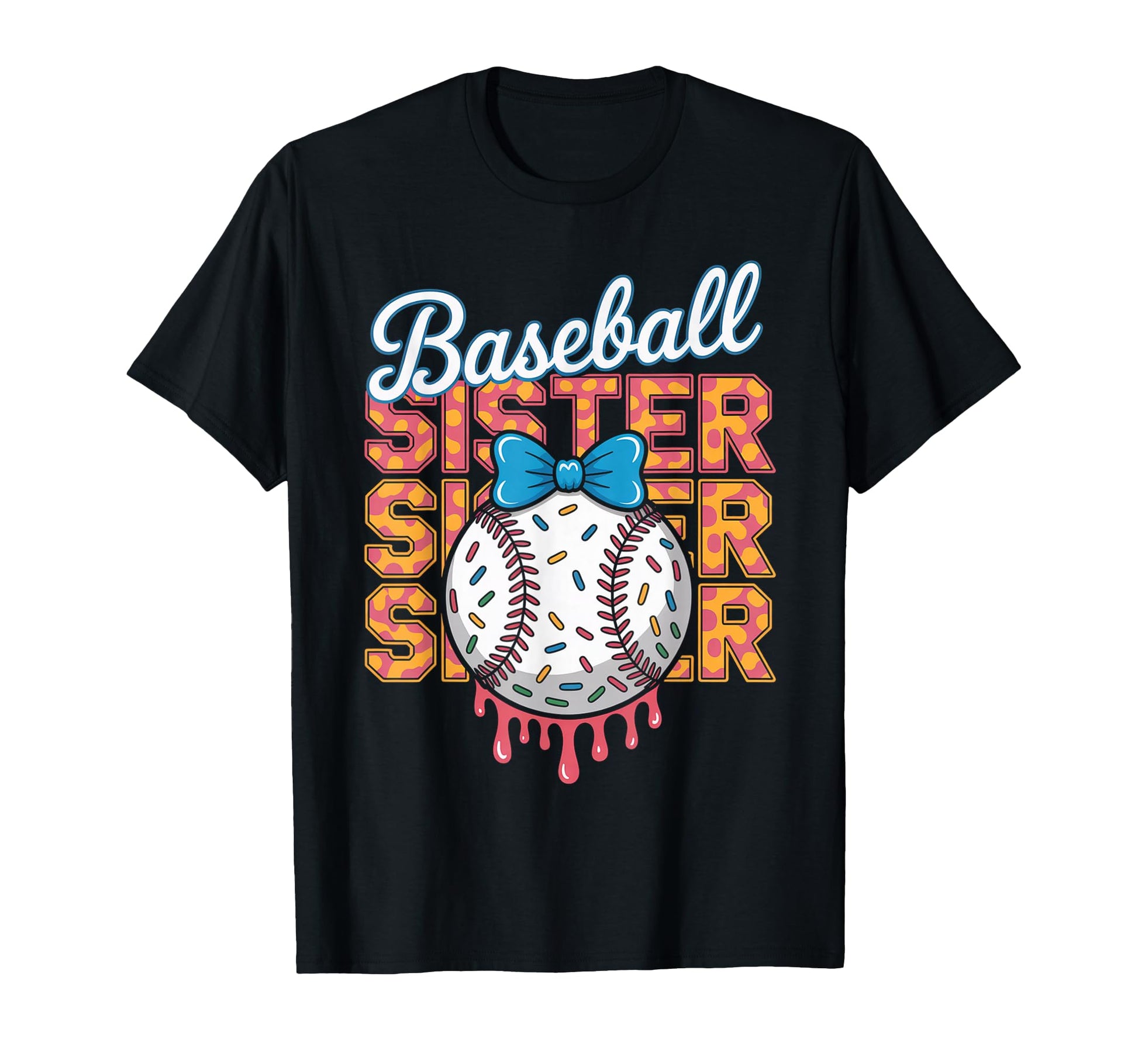 Baseball Sister Coquette Bow Biggest T-Shirt - Unique Graphic for Adults - T-Shirt, Sweatshirt, Hoodie