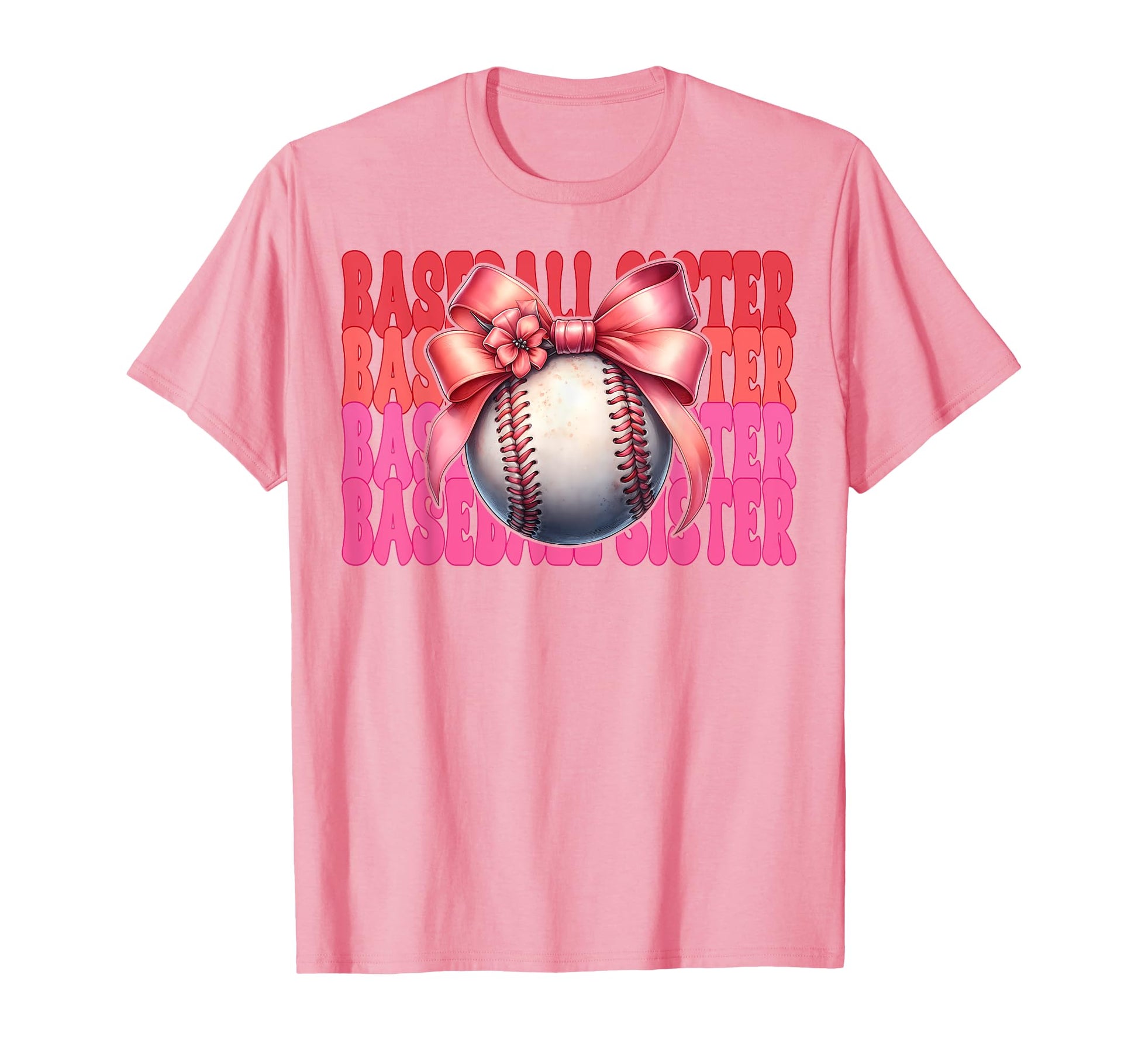 Baseball Sister Baseball Coquette Bow T-Shirt - Streetwear Style Men Women - T-Shirt, Sweatshirt, Hoodie