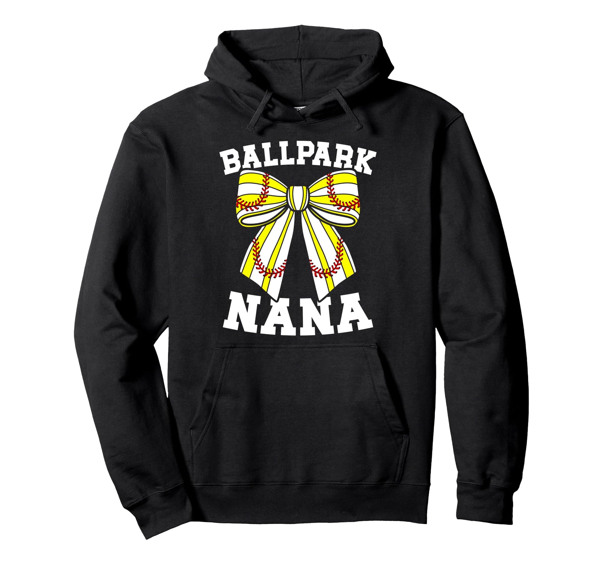 Ballpark Nana Grandma Softball Baseball Hoodie - Graphic Print Men Women - T-Shirt, Sweatshirt, Hoodie