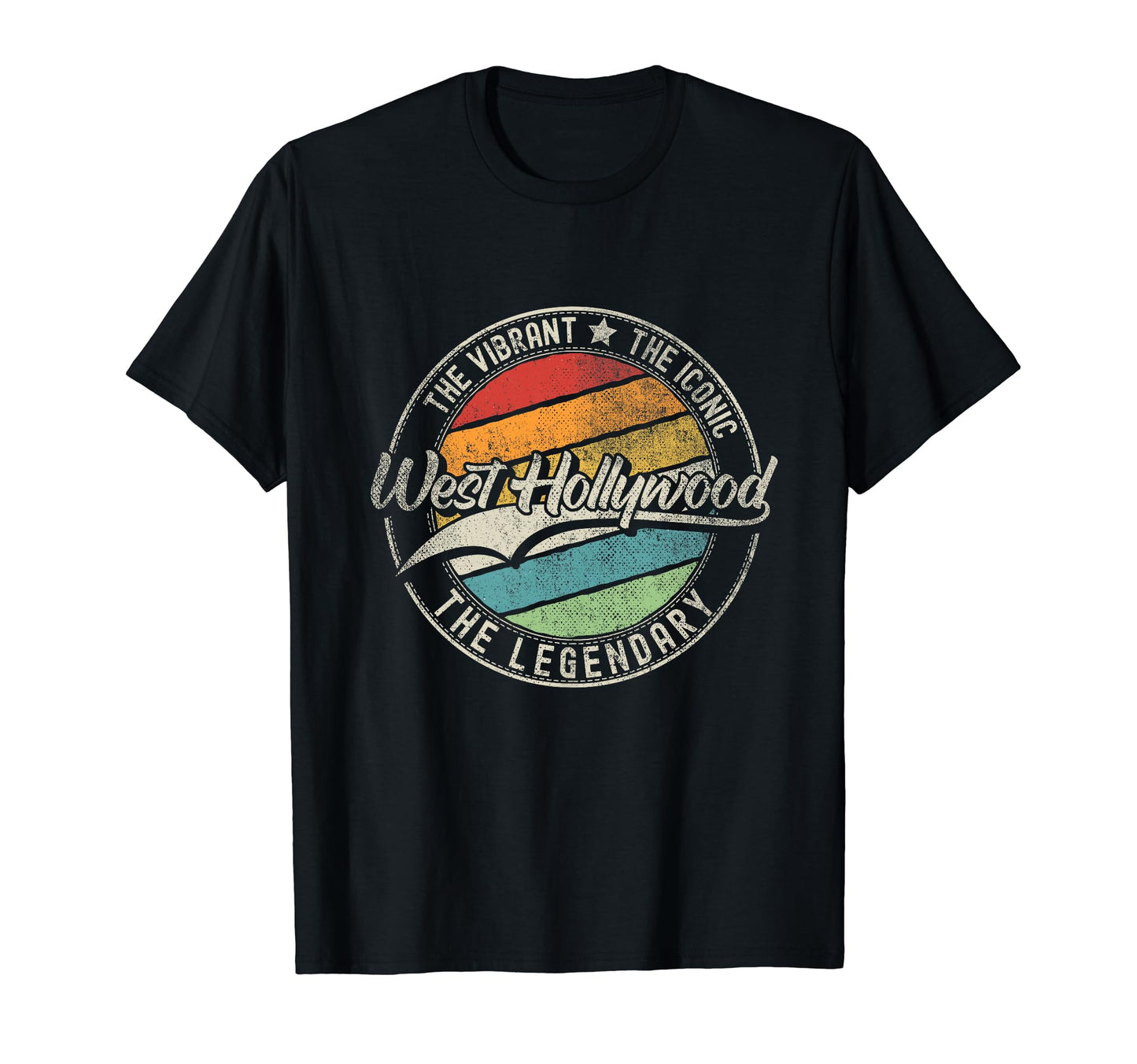 West Hollywood Ca California Distressed T-Shirt - Unique Graphic Unisex - T-Shirt, Sweatshirt, Hoodie
