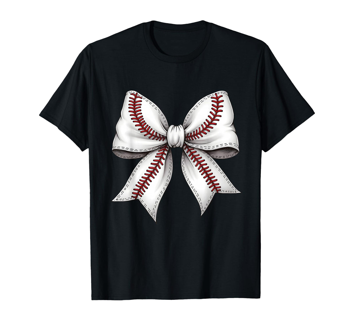 Baseball Coquette Bow Baseball Bow Mom T-Shirt - Custom Art Print Unisex - T-Shirt, Sweatshirt, Hoodie