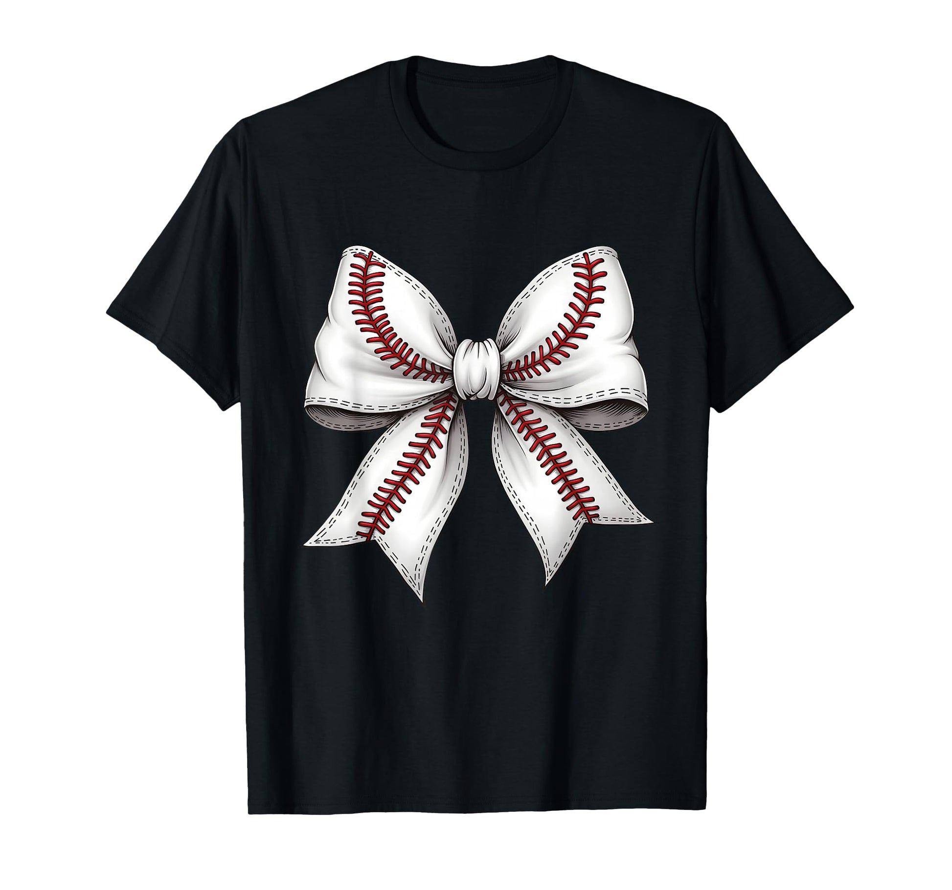 Baseball Coquette Bow Baseball Bow Mom T-Shirt - Custom Art Print Unisex - T-Shirt, Sweatshirt, Hoodie
