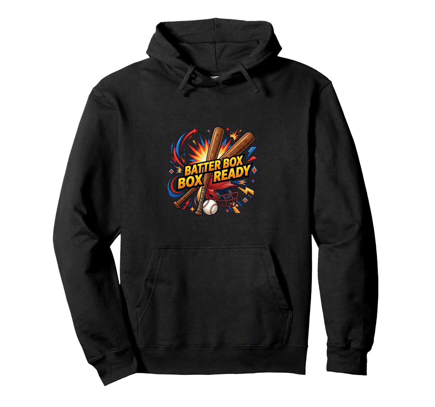 Batter Box Ready Baseball Hitting Hoodie - Aesthetic Graphic Men Women - T-Shirt, Sweatshirt, Hoodie