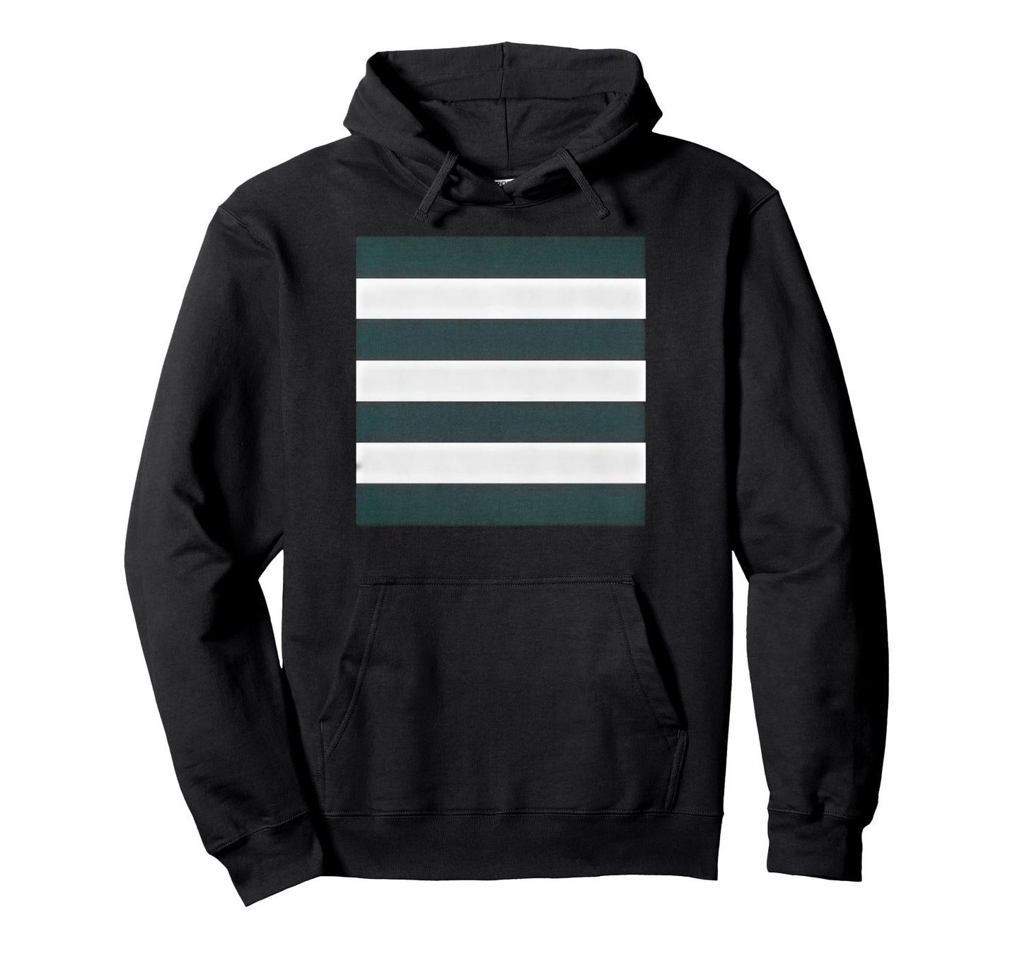 Forest Rugby Striped Rugby Green White Hoodie - Custom Art Print Unisex - T-Shirt, Sweatshirt, Hoodie